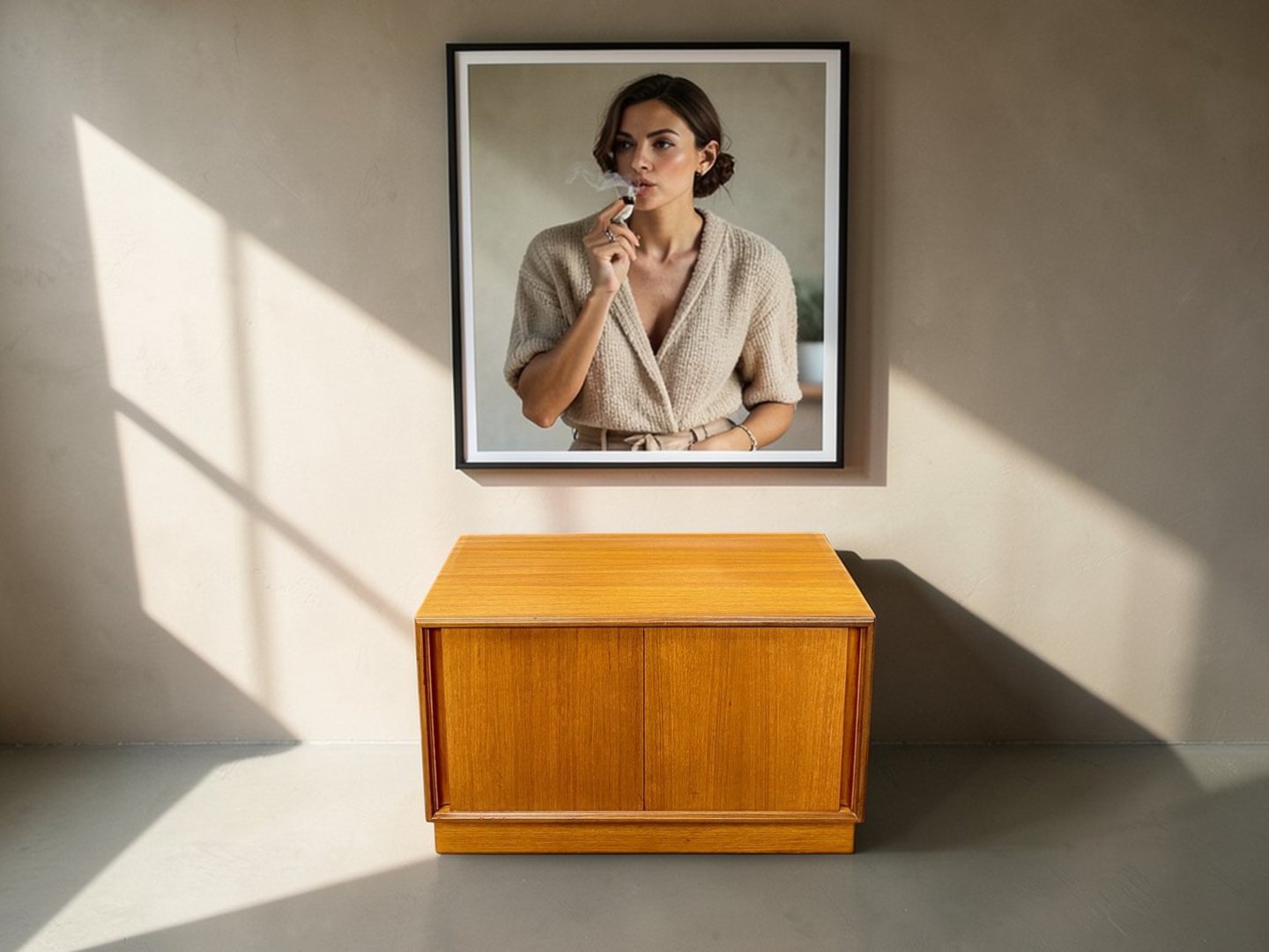G Plan Form Five teak cupboard with Mid Century Modern design, practical storage, and timeless vintage retro style.