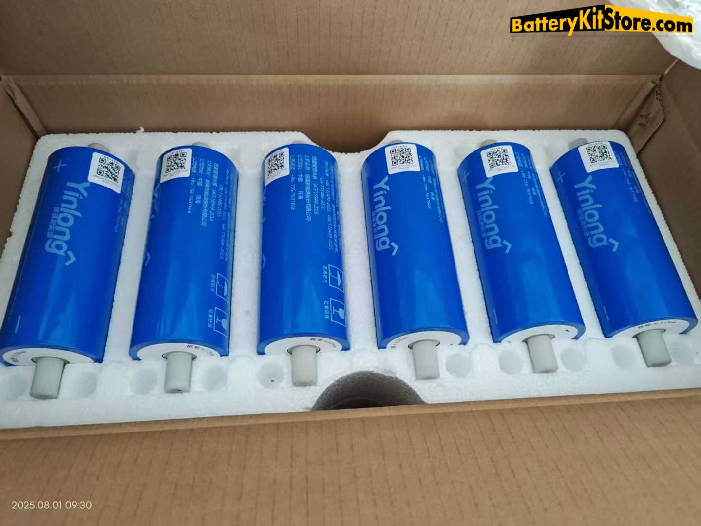 Yinlong 40Ah LTO battery cell in a carton box