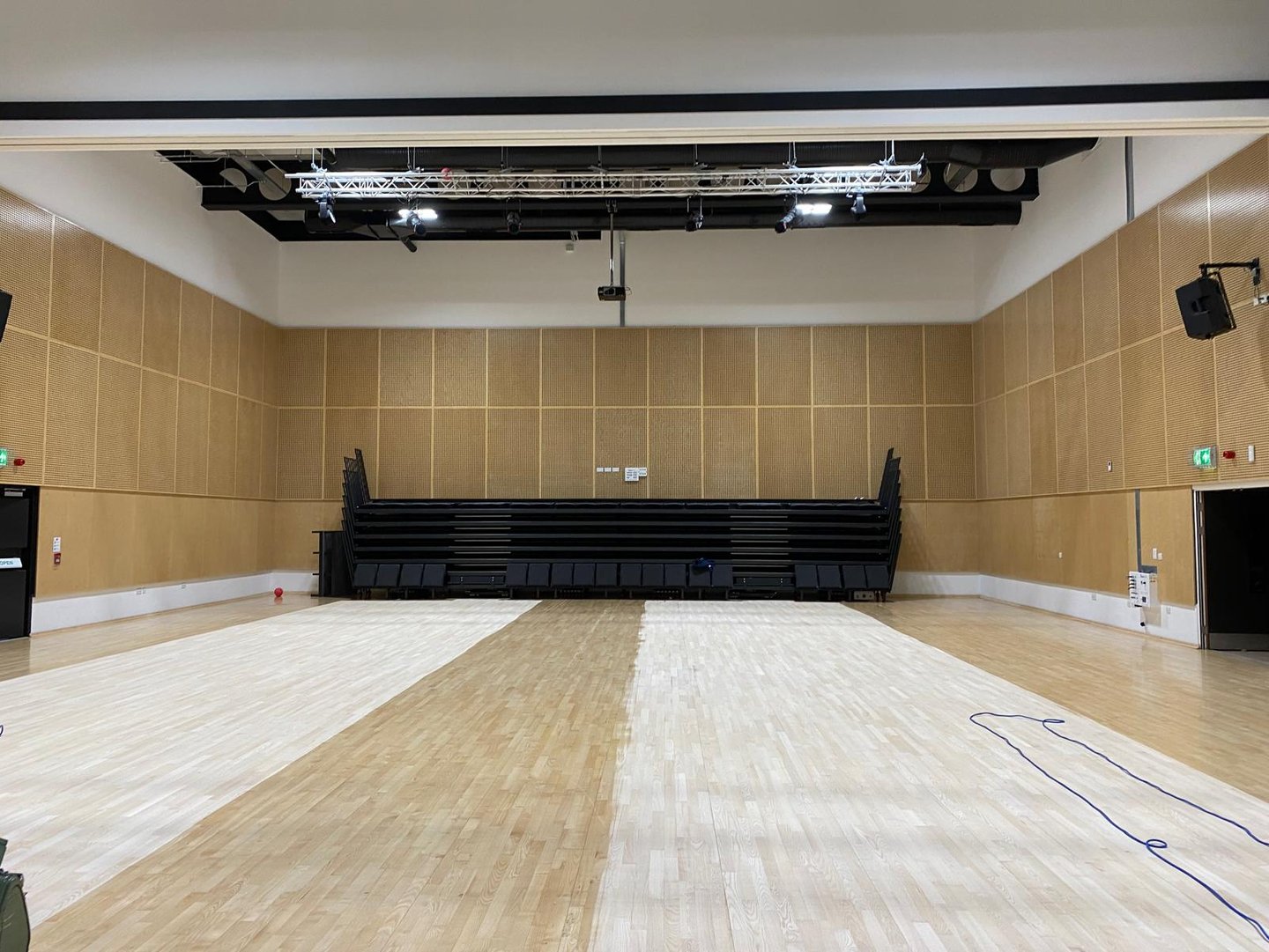 Whitley Bay HighSchool Refurbished Main hall 365m2 Sanding and Sealing