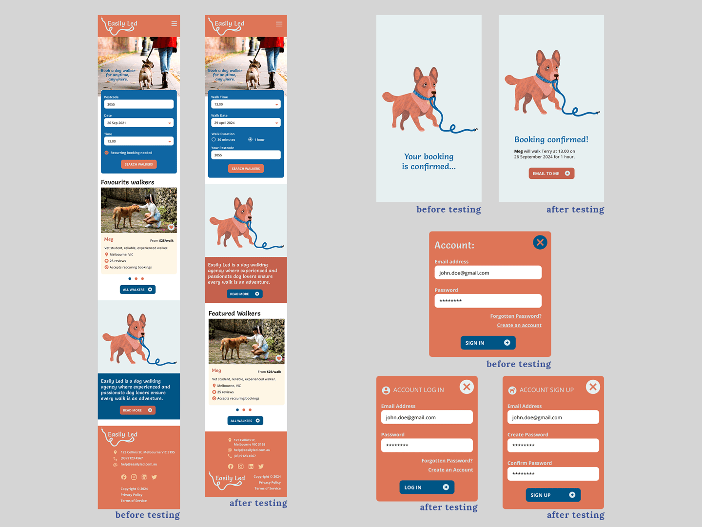 Easily Led design iterations