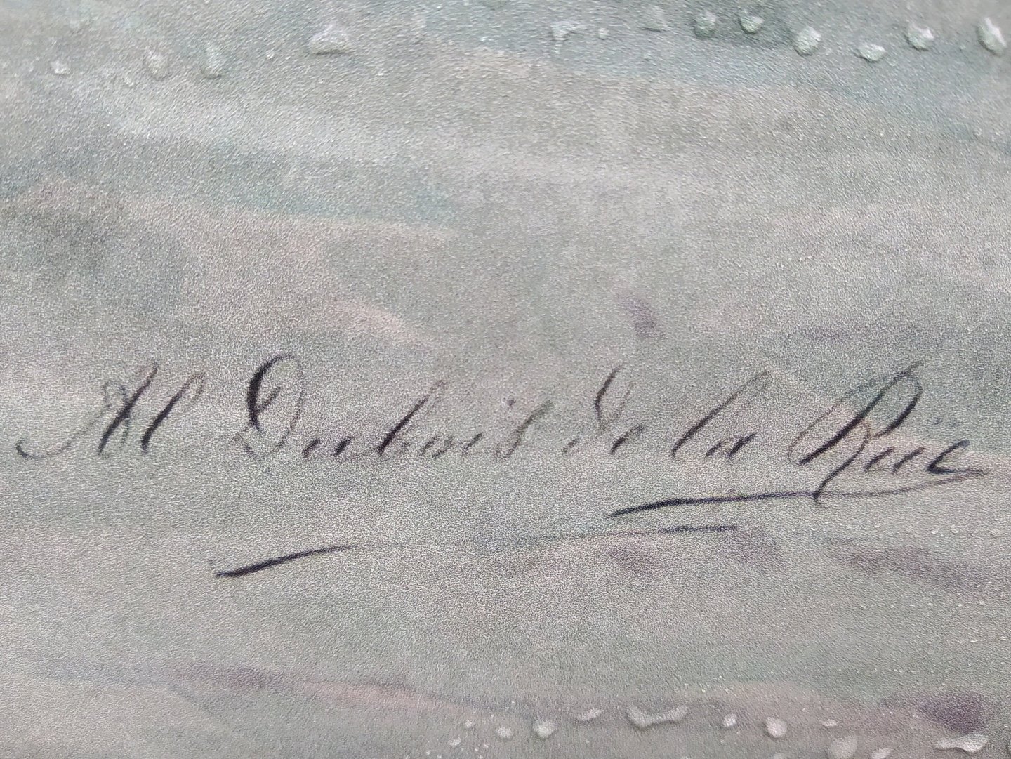 Alexandre Dubois De La Rue Artist signature