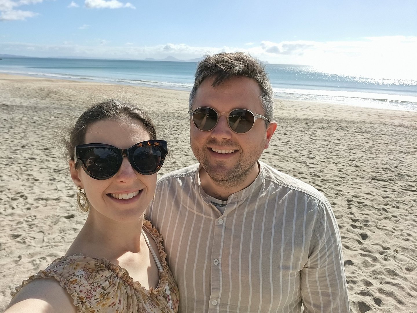 A photograph of the real couple who own Halcyon Days Vintage together.