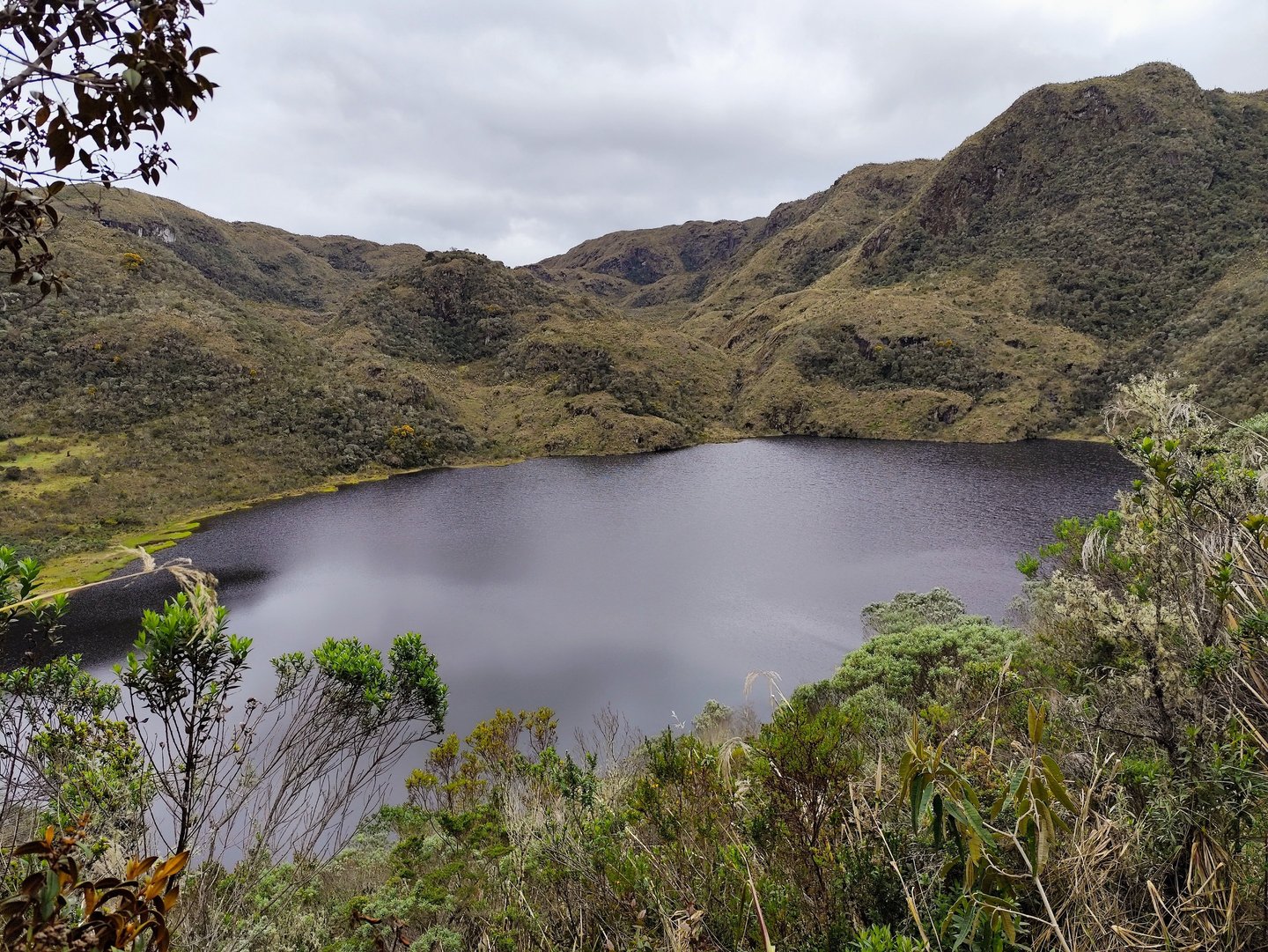Laguna Bomboná en ecosistema de páramo en Anzoátegui Tolima