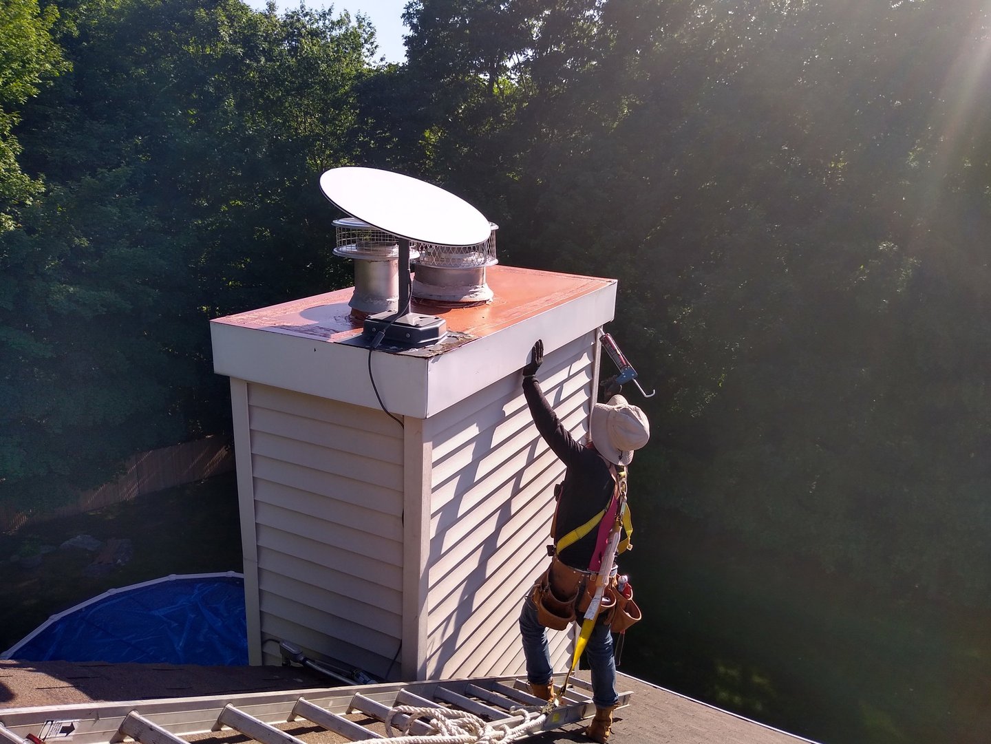 fluid copper application on roof in fairfield county new york