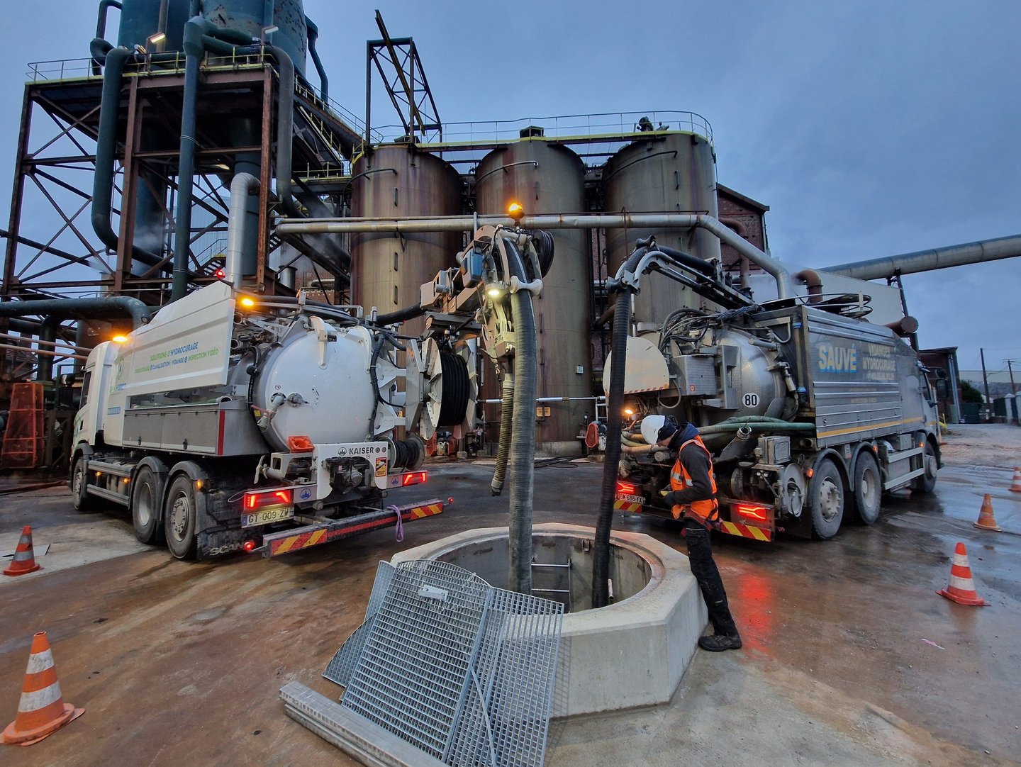 Pompage de fosse industrielle