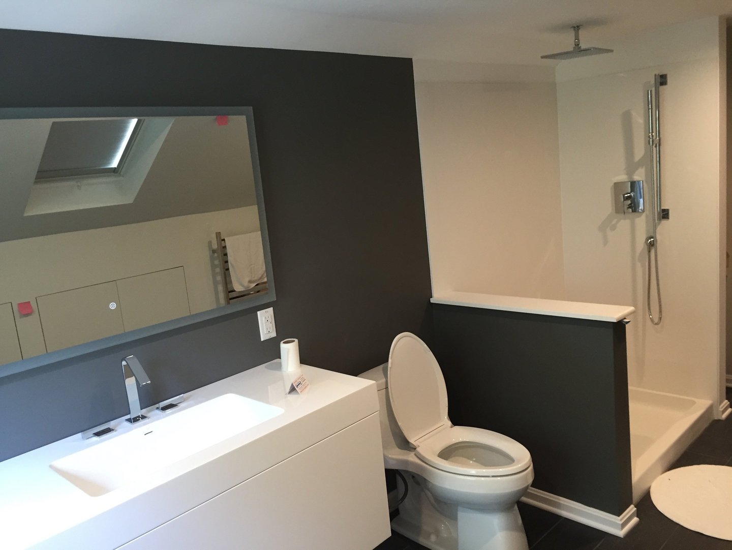 Bathroom upgrade heated tile floor