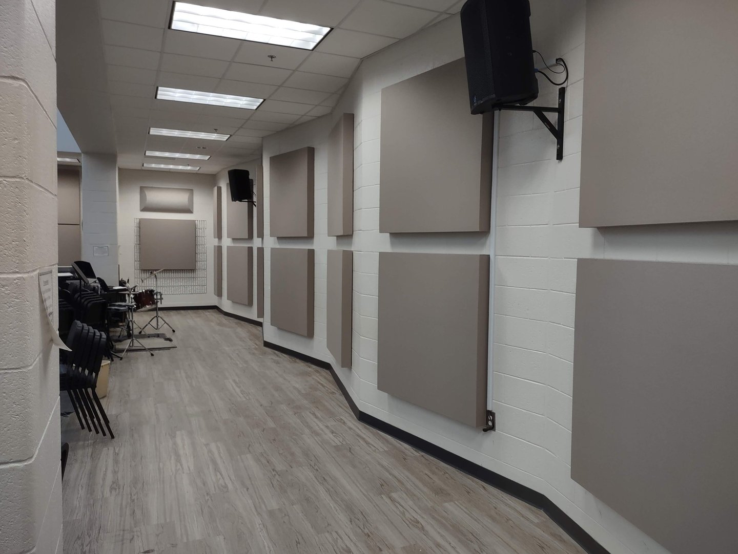 a room with a television and a television