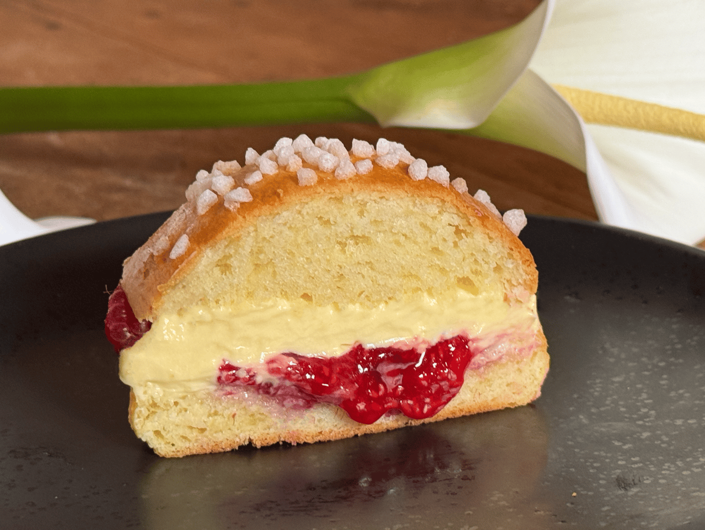 recette tropezienne ispahan framboise rose litchi