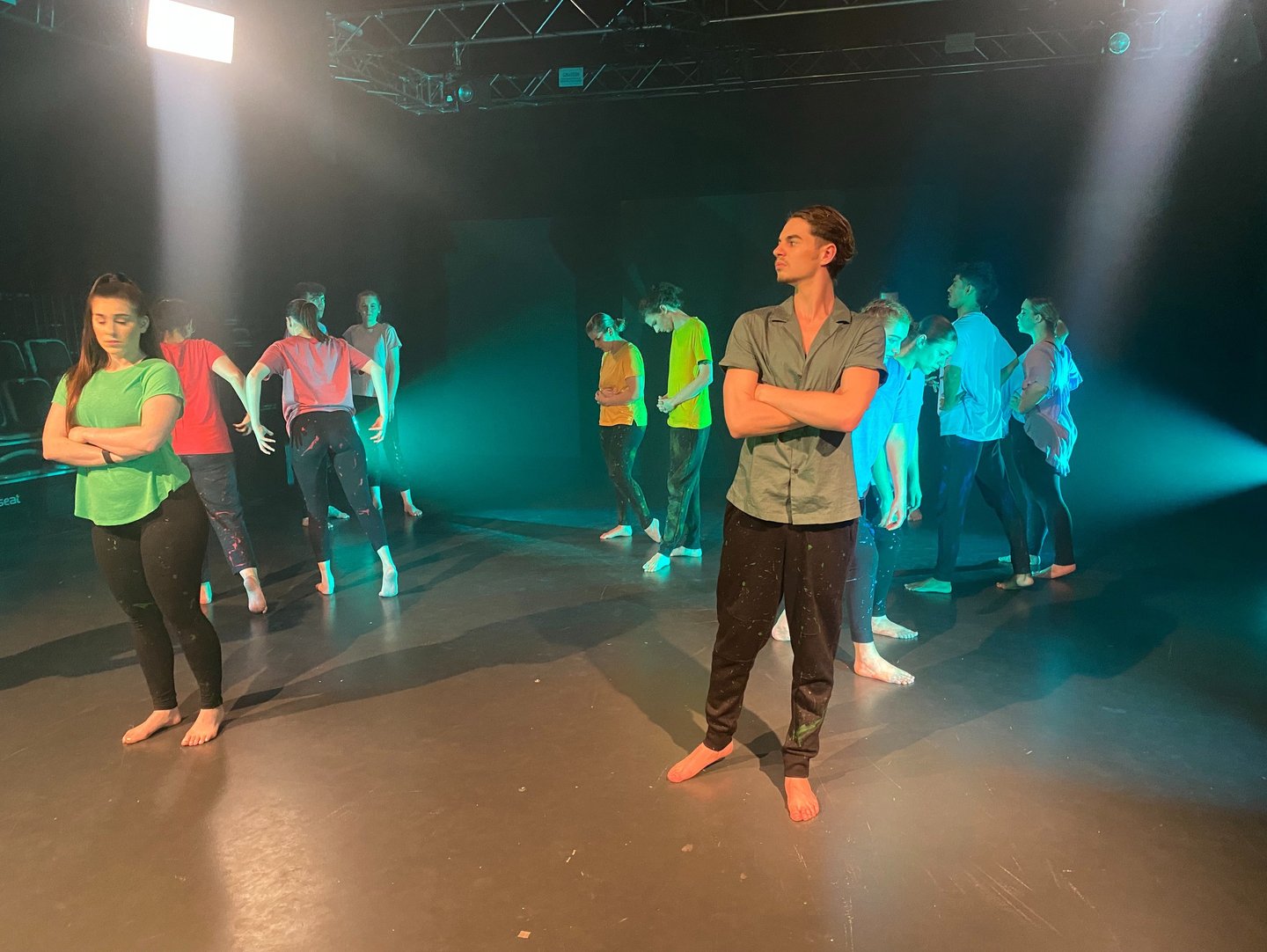 a man standing in a dance pose