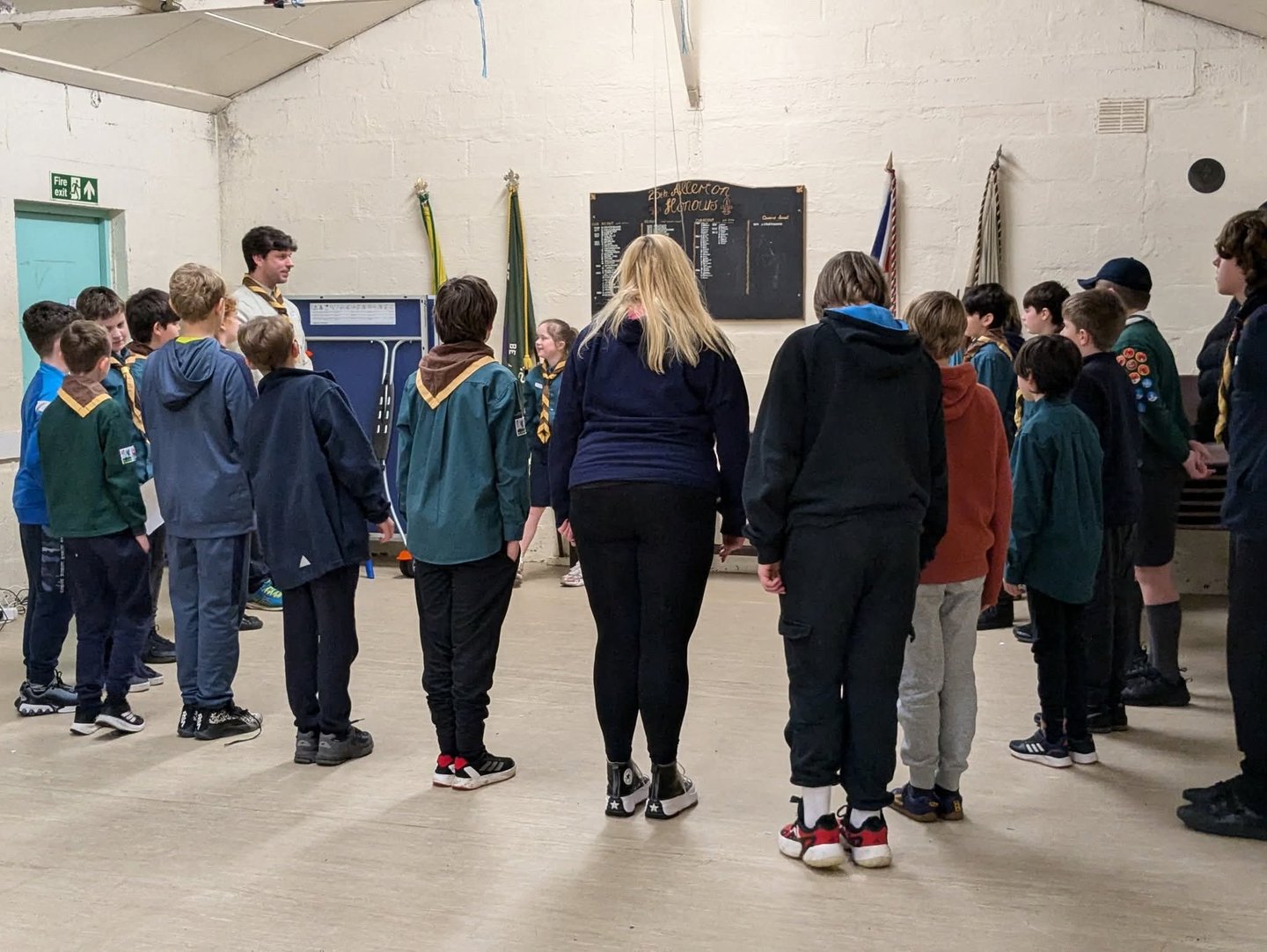 Scouts and young leaders gather for flag break in Grassendale