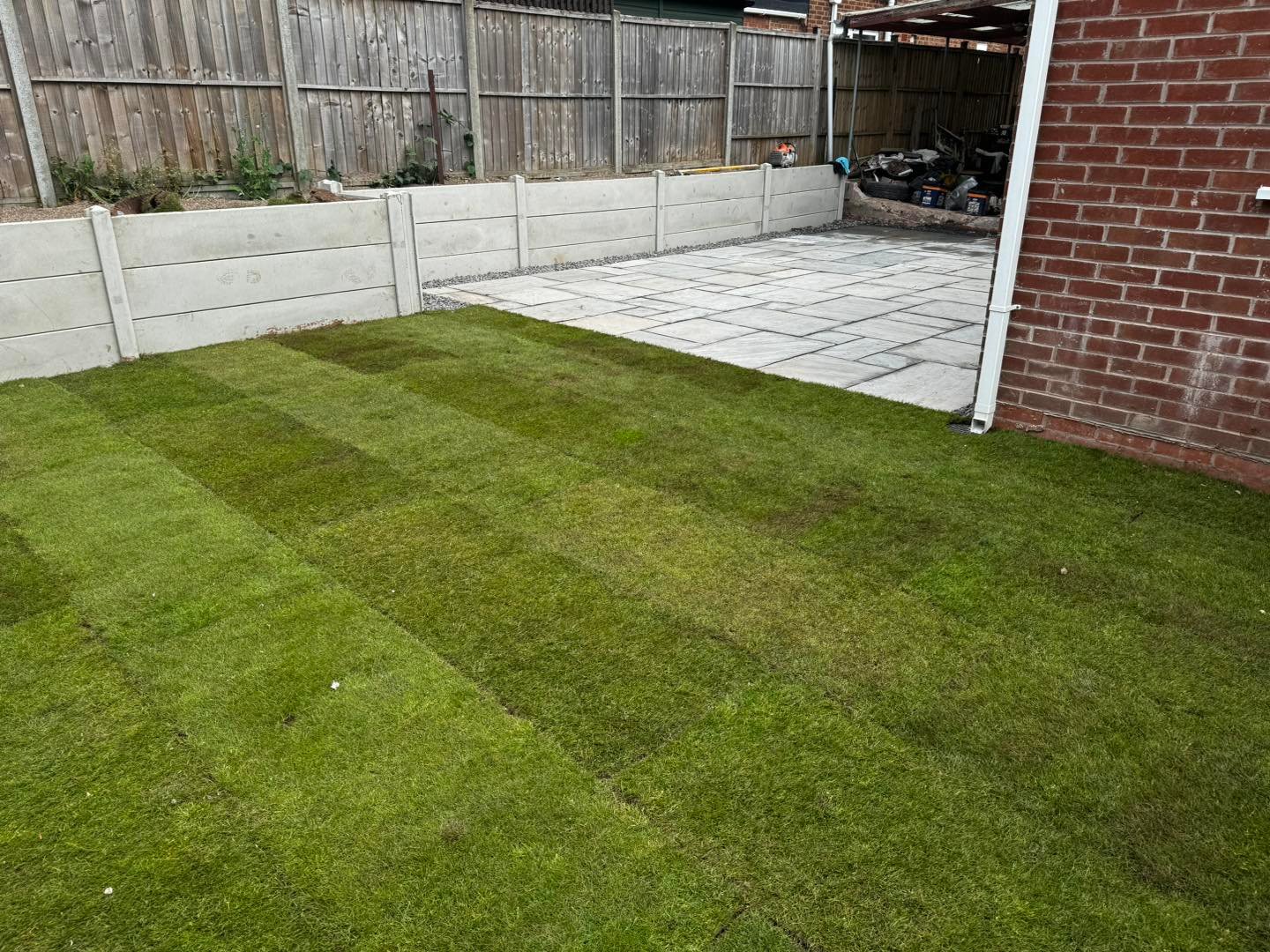 Turfing and garden transformation in Worcester