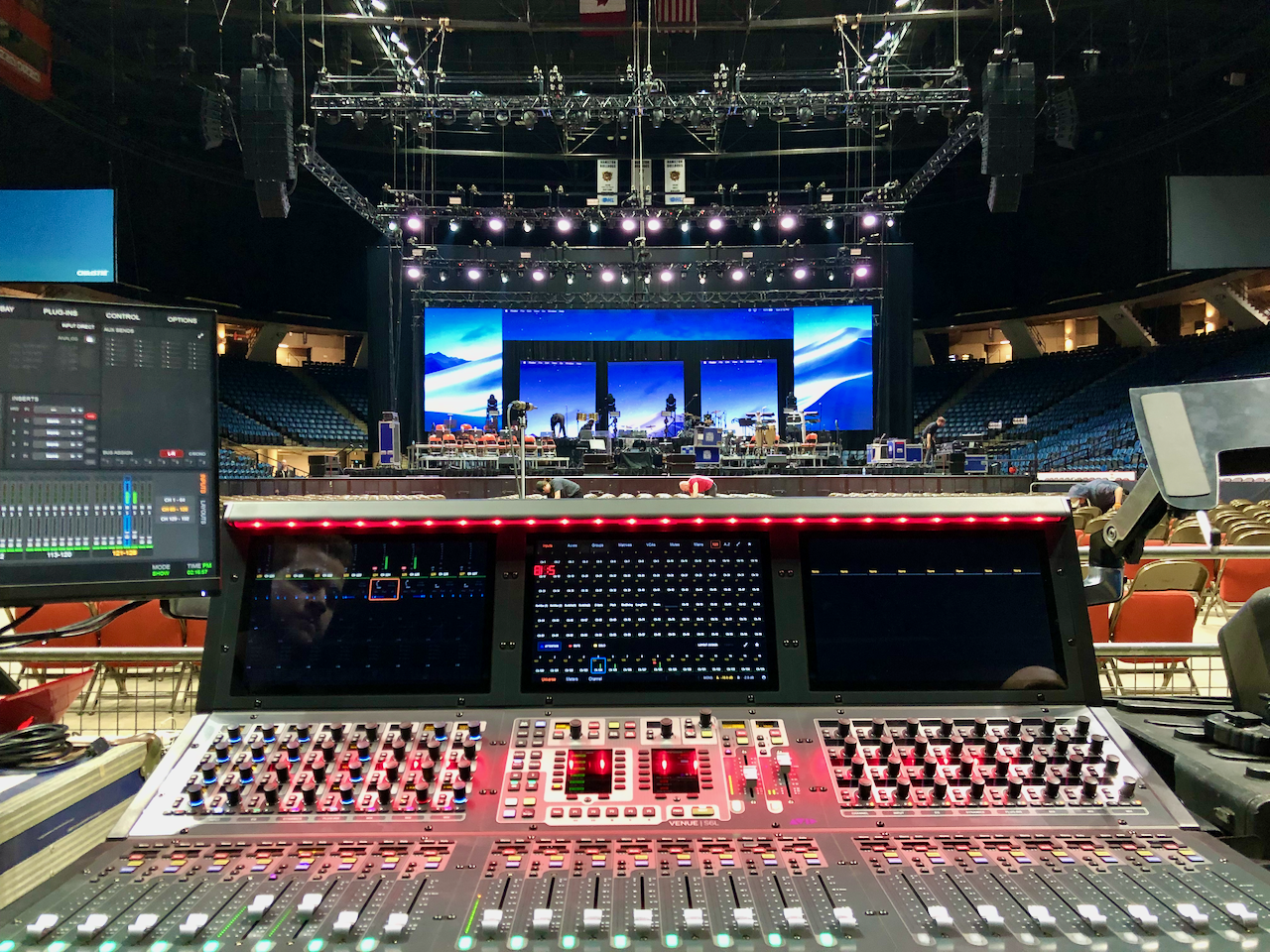 Live Event Production for an arena show in Ontario near Toronto running an Avid S6L Audio console.