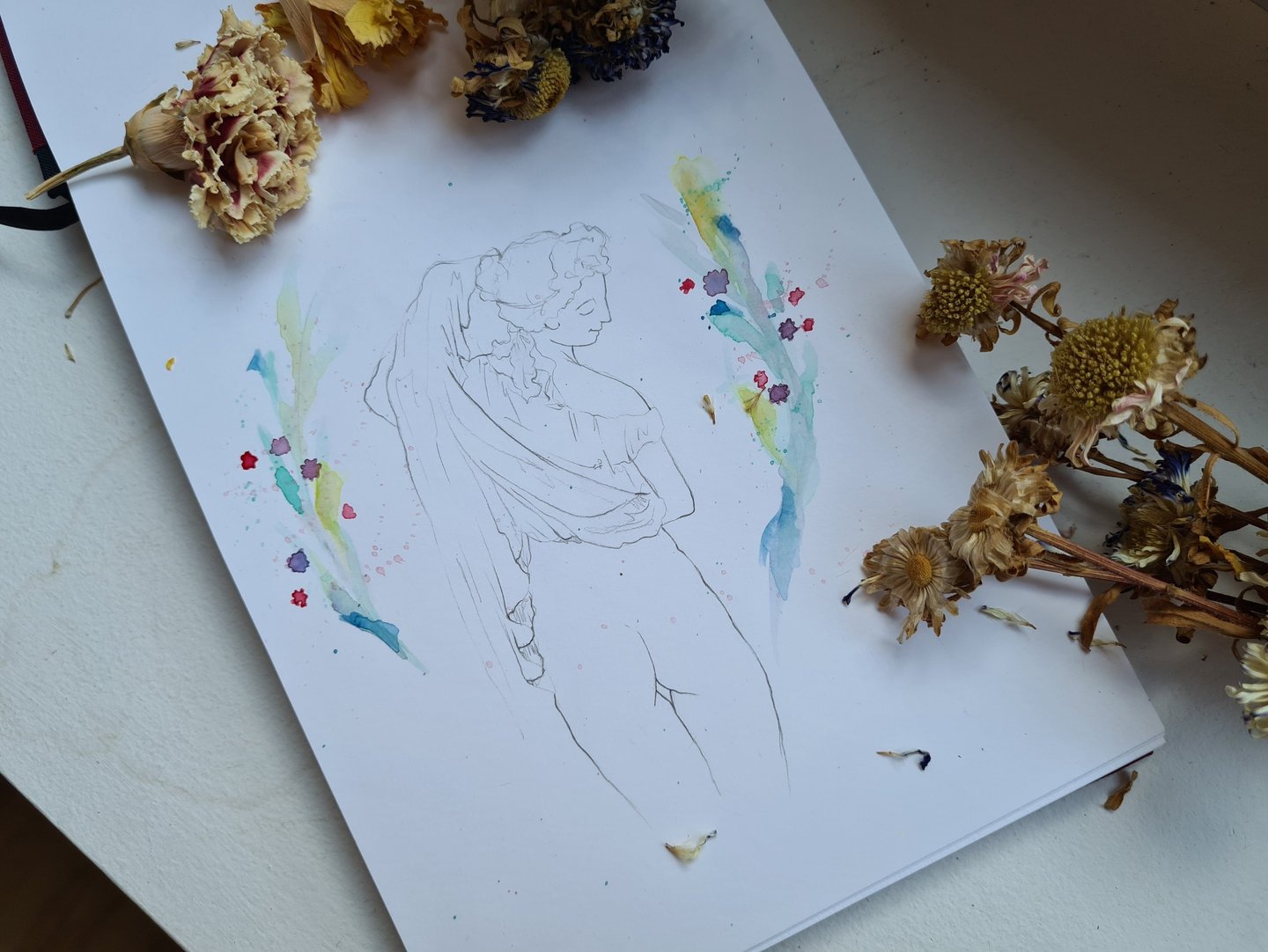 Madreselva Tattoo Studio Madrid laurasalastattoo watercolor