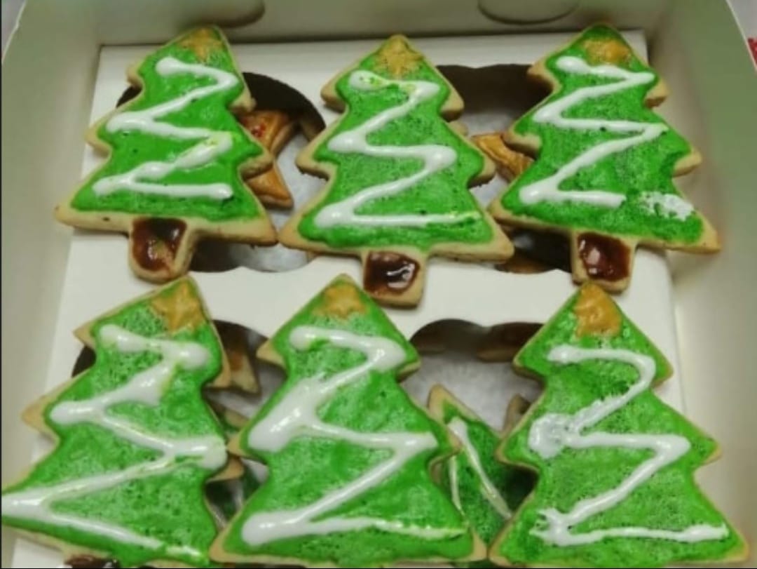 galletas de almendra arbolitos navidad pasteleria queti