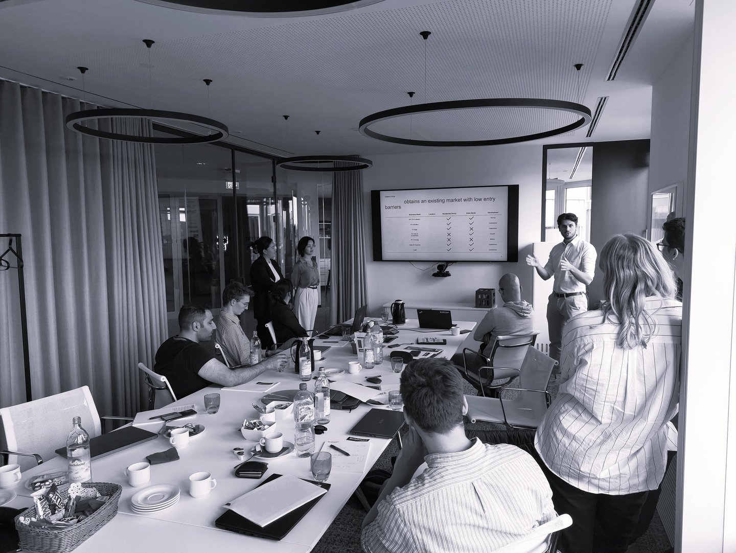 Group of students during presentation