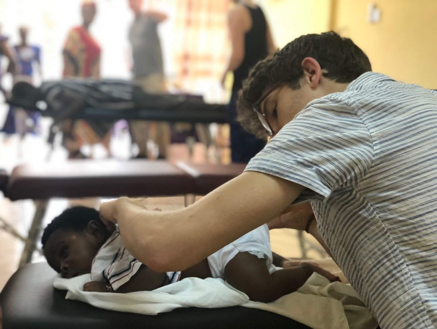 Peaceful, sleeping baby in Franklin, TN after infant colic relief through expert chiropractic care.