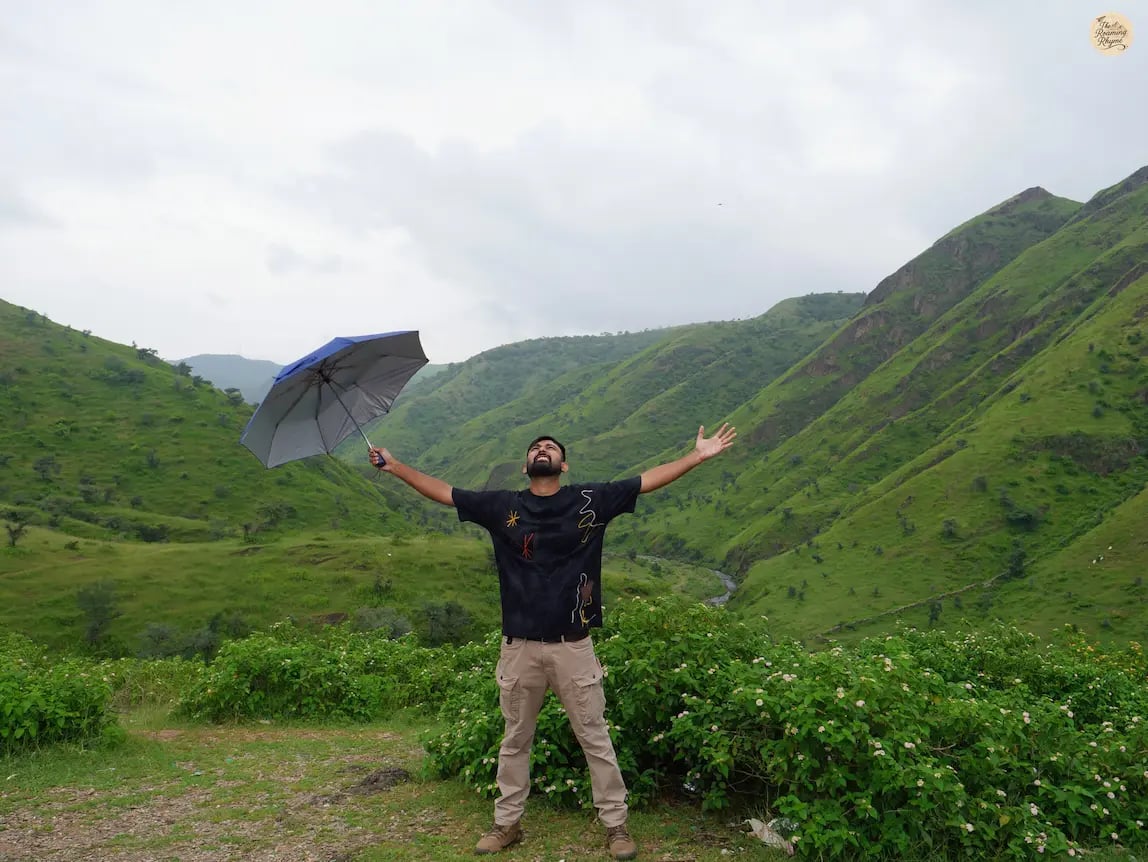 Gentle hills and valleys at Rayta Hills, udaipur surrounded by lush countryside.