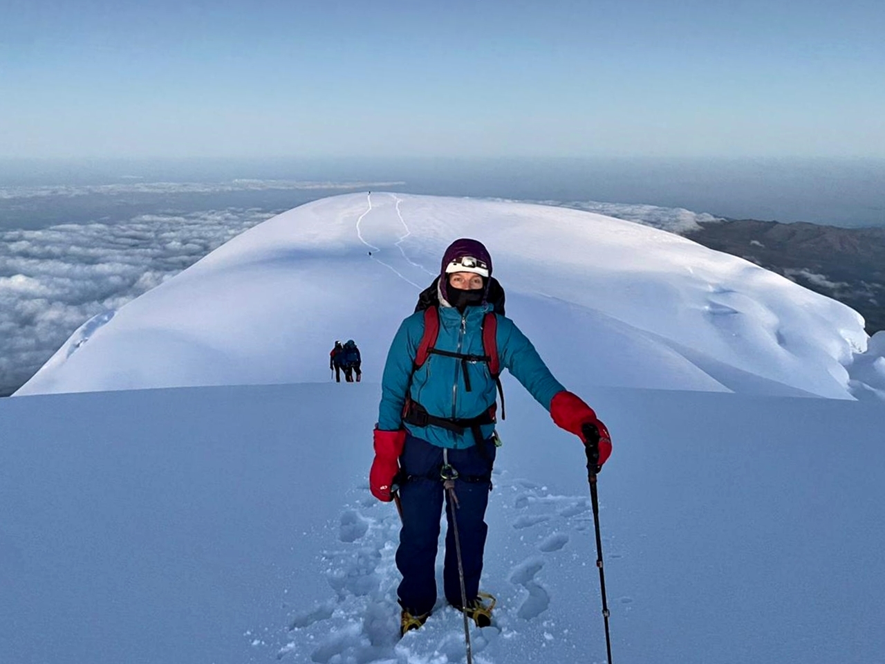 reaching the main summit of Chimborazo