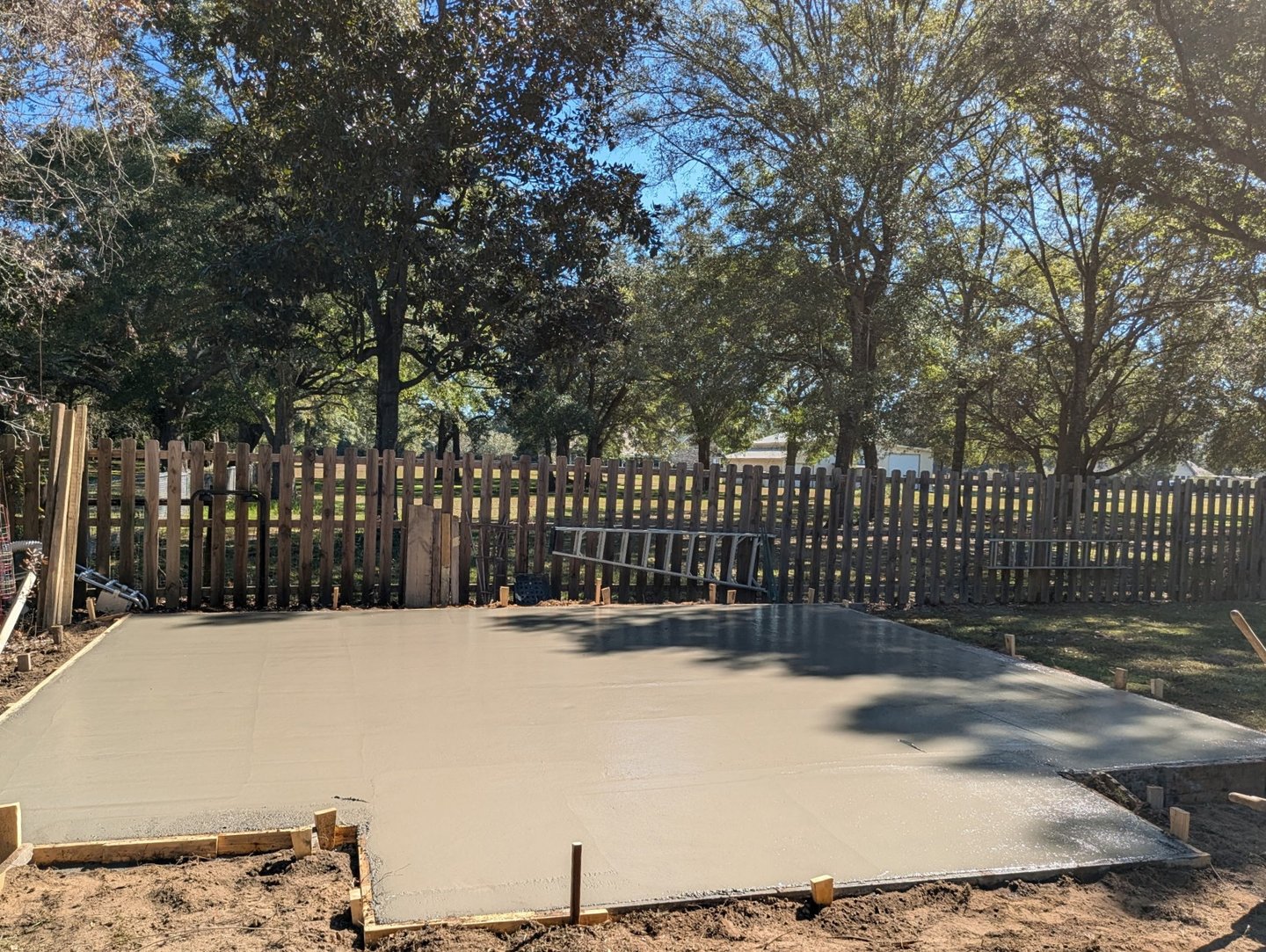 Reinforced concrete slab for garage in Pensacola FL