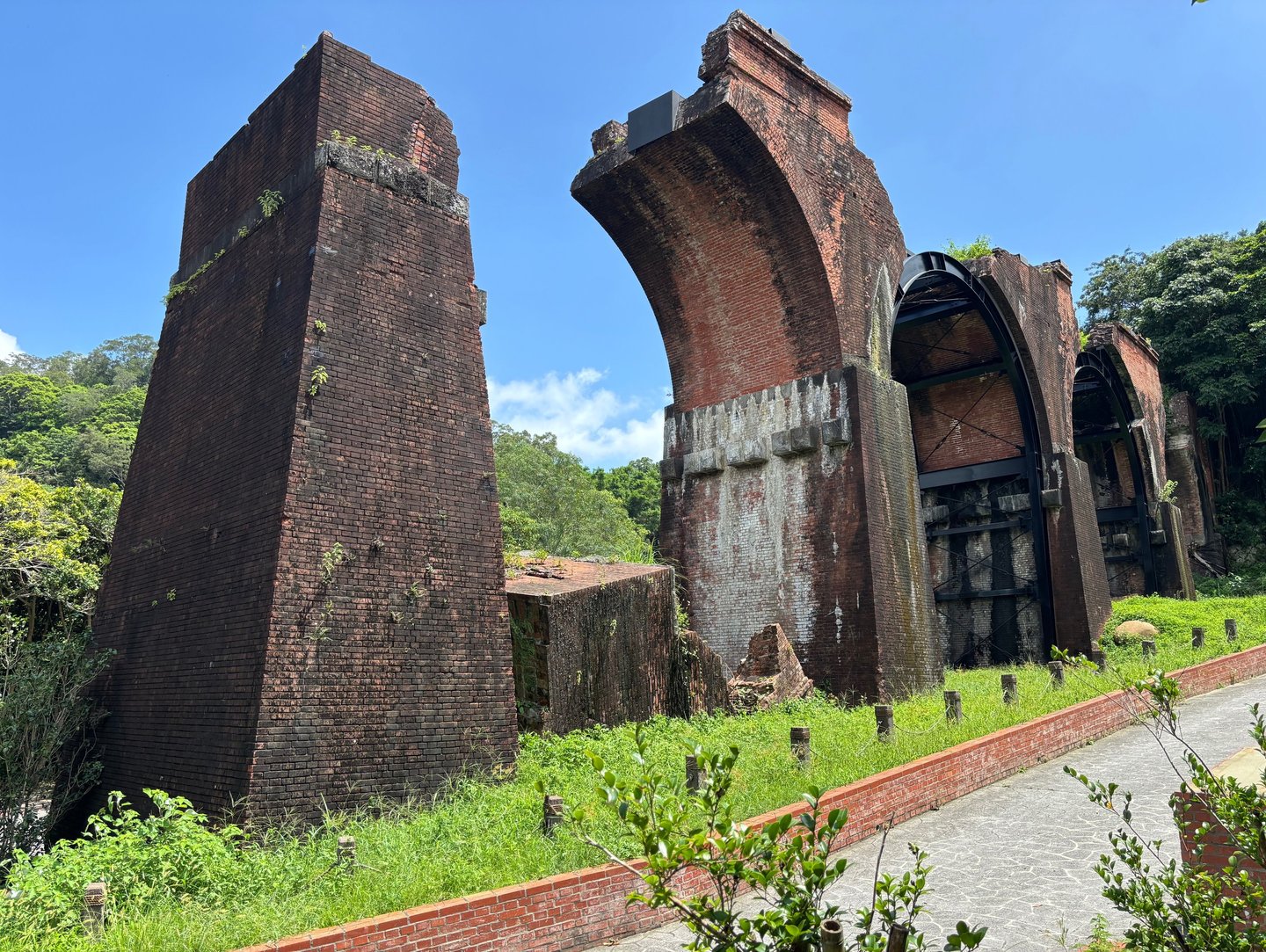 remains of longteng bridge miaoli taiwan