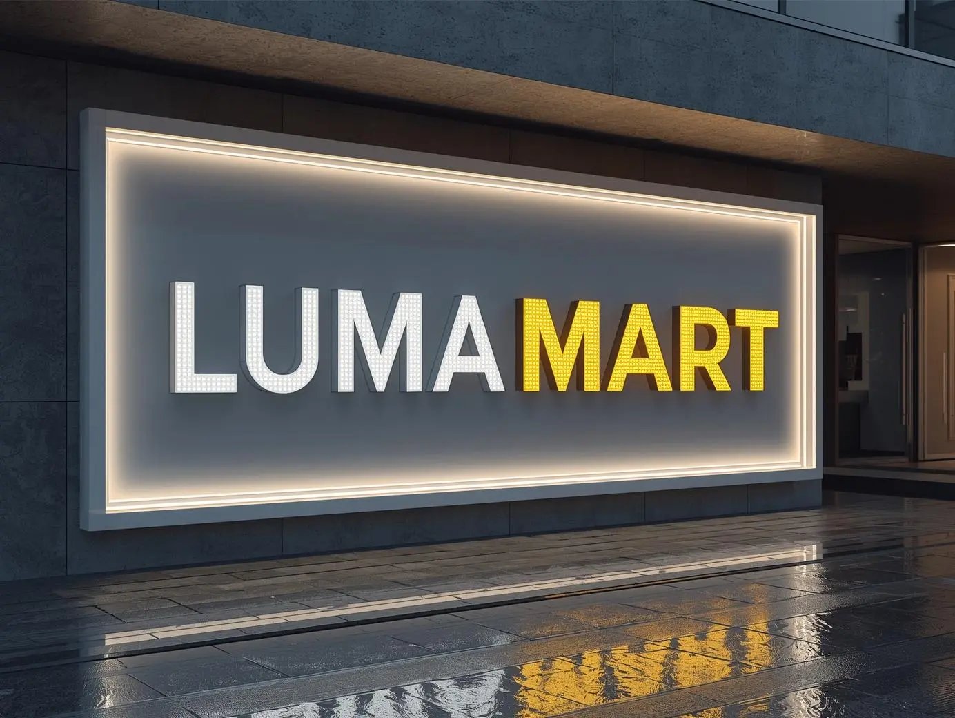 a lumaart storefront with a lumaart sign