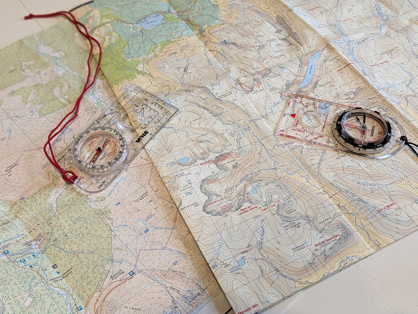 Map and compass navigation