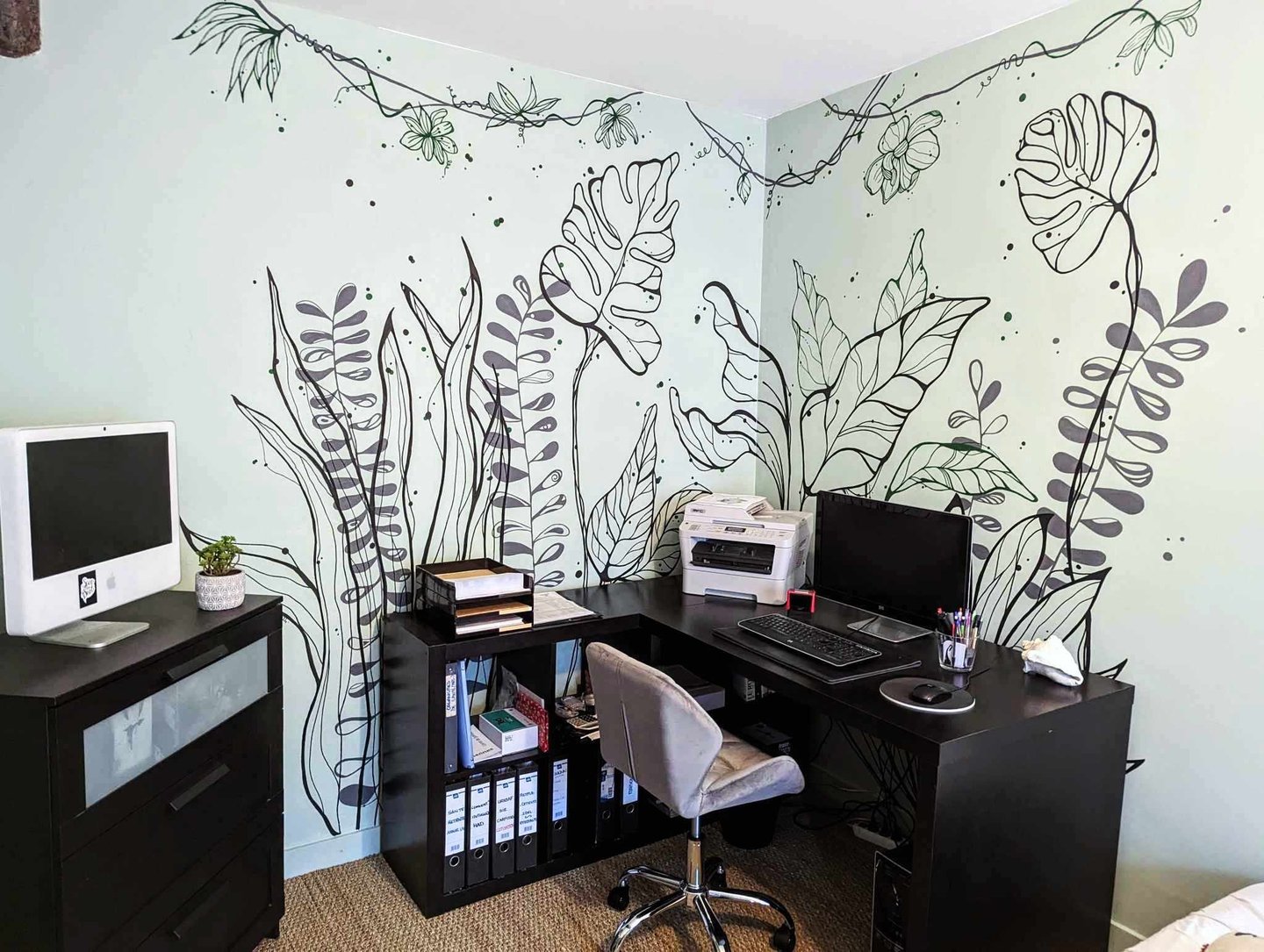 fresque végétale jungle