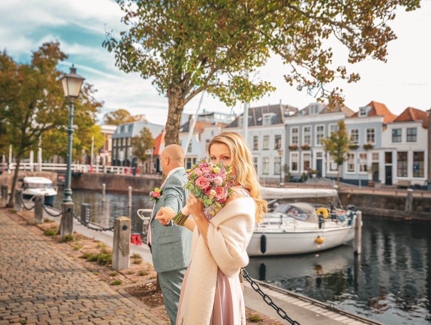 Bruiloft foto's koppel, trouwstel, koppelfoto's, gezinsfoto's, bruiloft foto's met hond, fotograaf