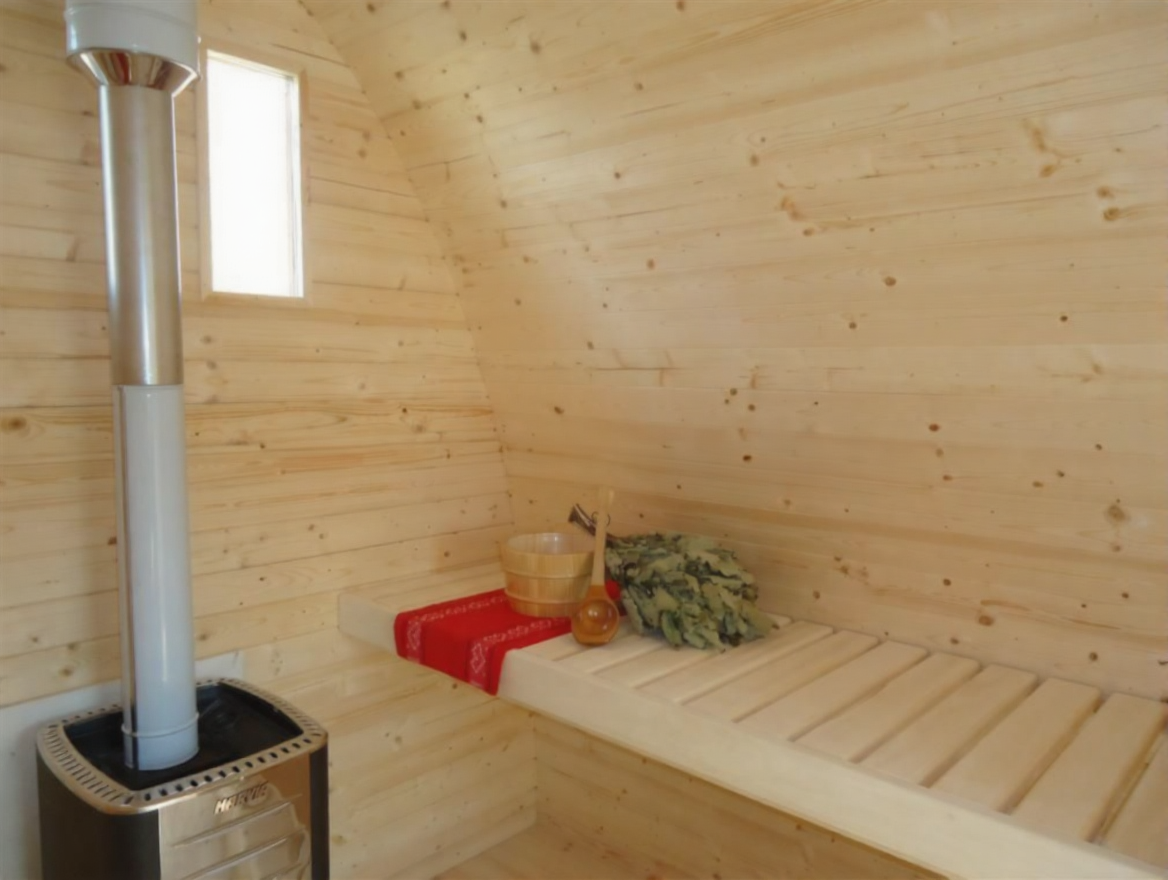 buiten sauna in de tuin