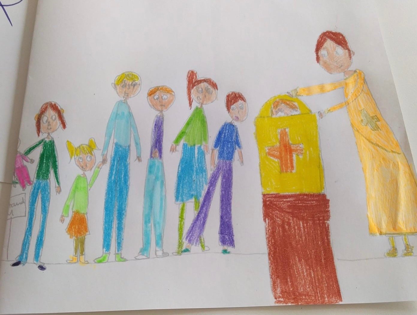 Малюнок з недільної школи про таїнство сповіді