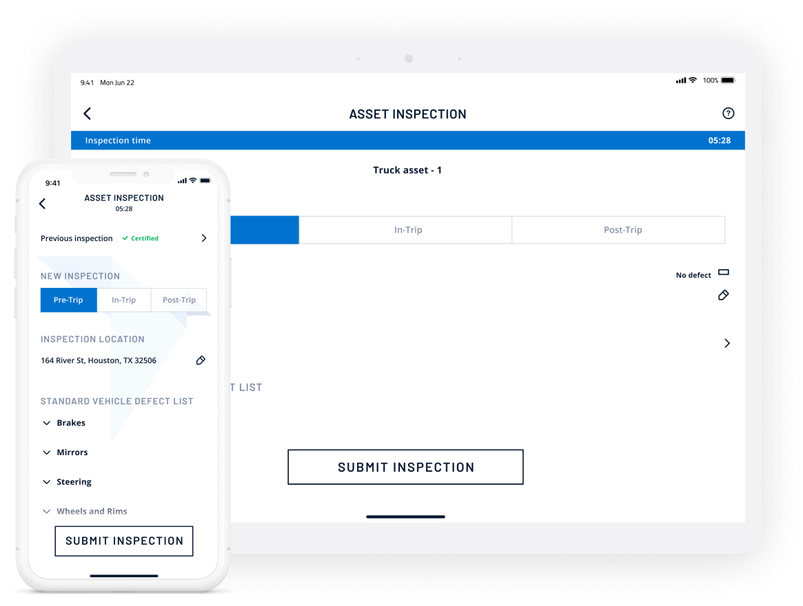 Photos shows inspection checklist for ORIGOInspect