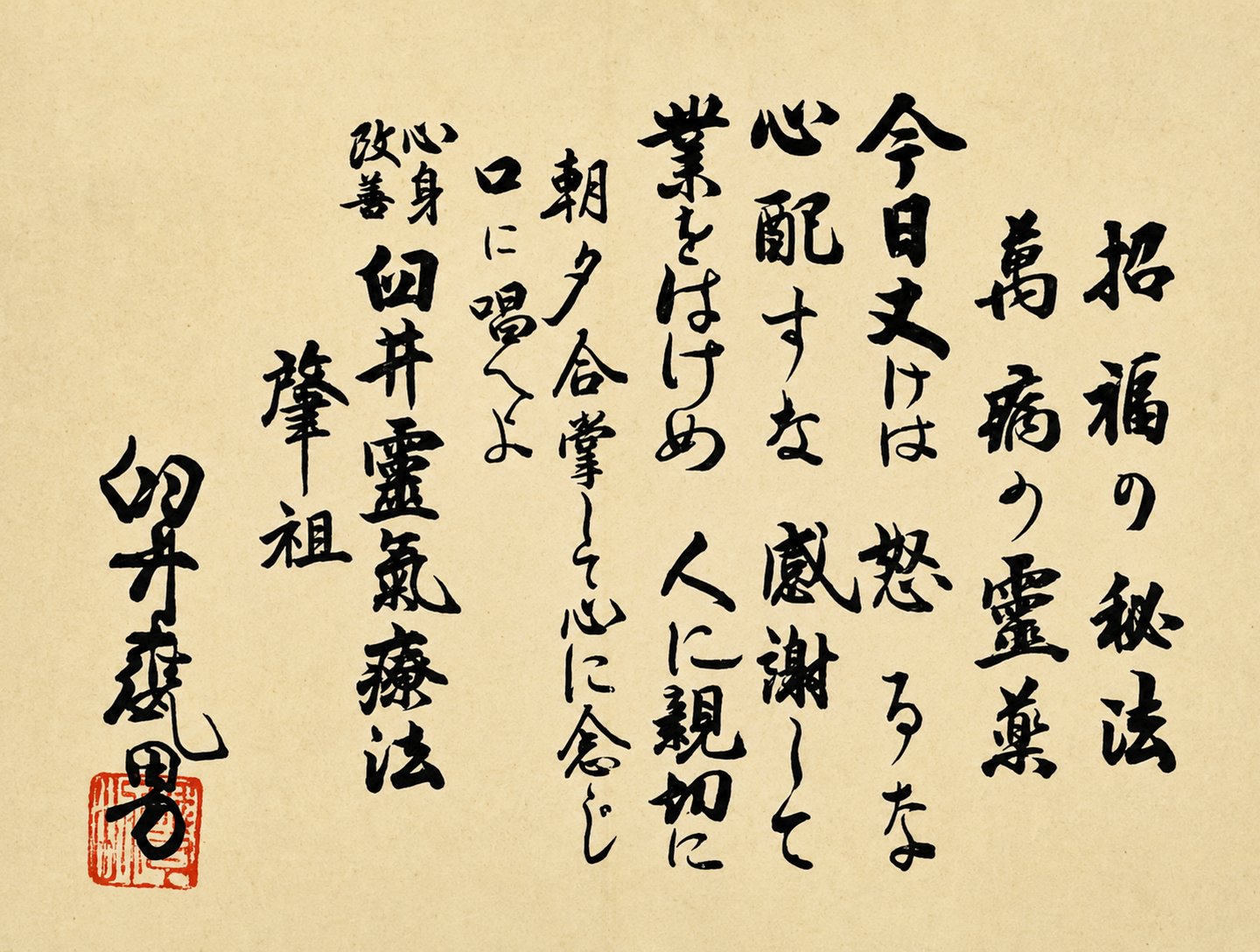 Reiki Gokai (Five Reiki Precepts)