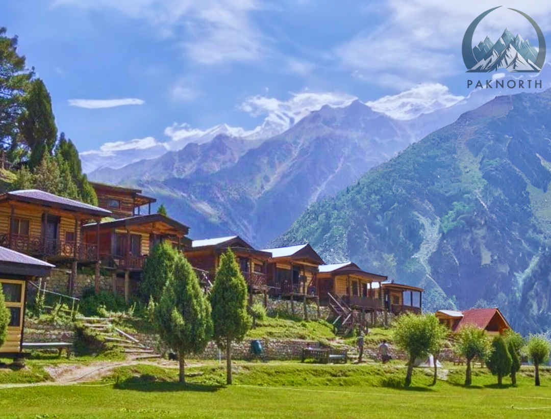 Wooden huts at fairy meadows