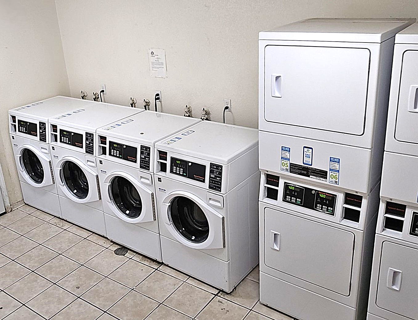 laundry machines at university commons apartments in Davis California