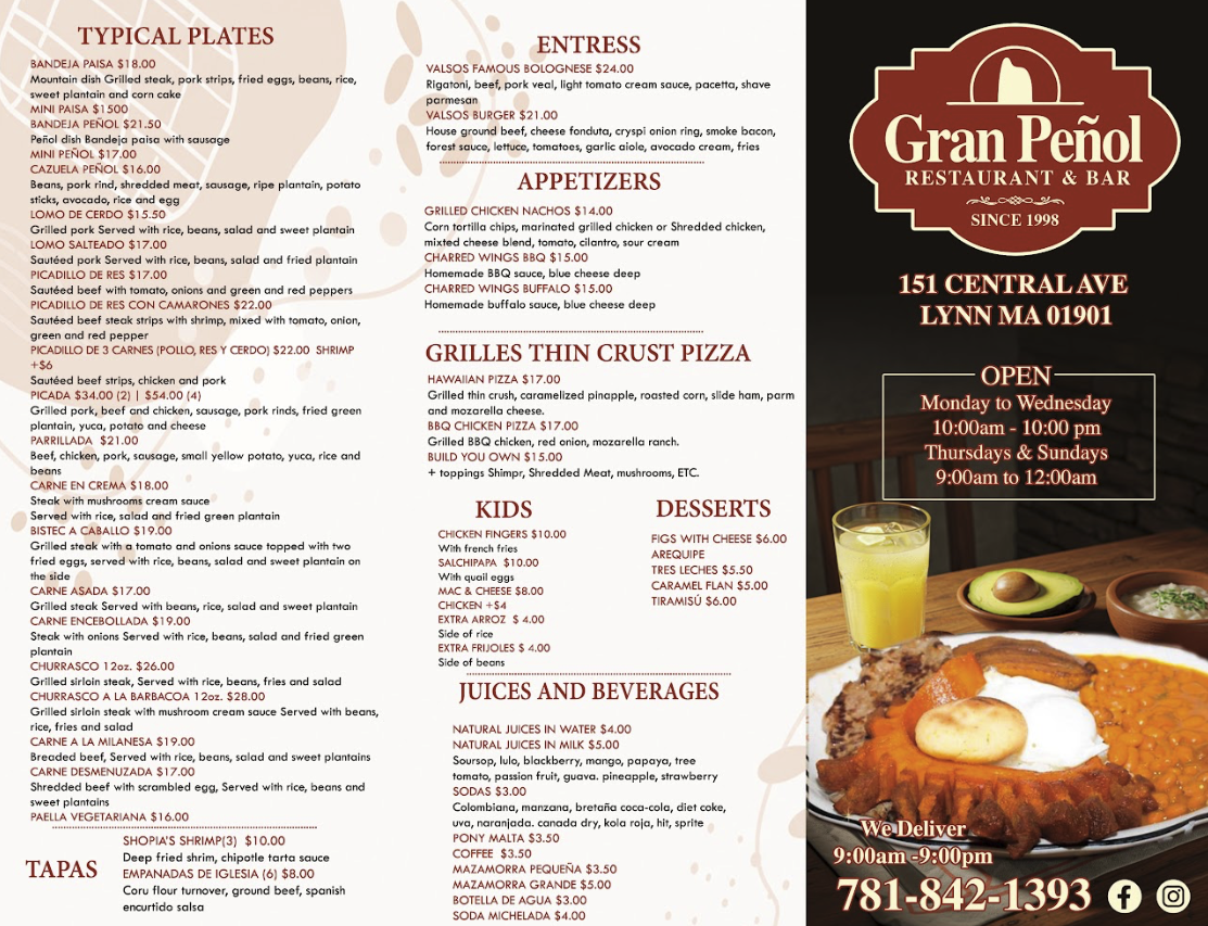 a picture of Gran Penol Colombian Restaurant located in Lynn MA