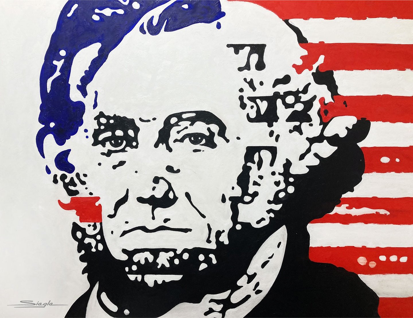 Left Eye Lincoln - Stare at eye on the left to see Lincoln, stare at eye on right to see Washington 