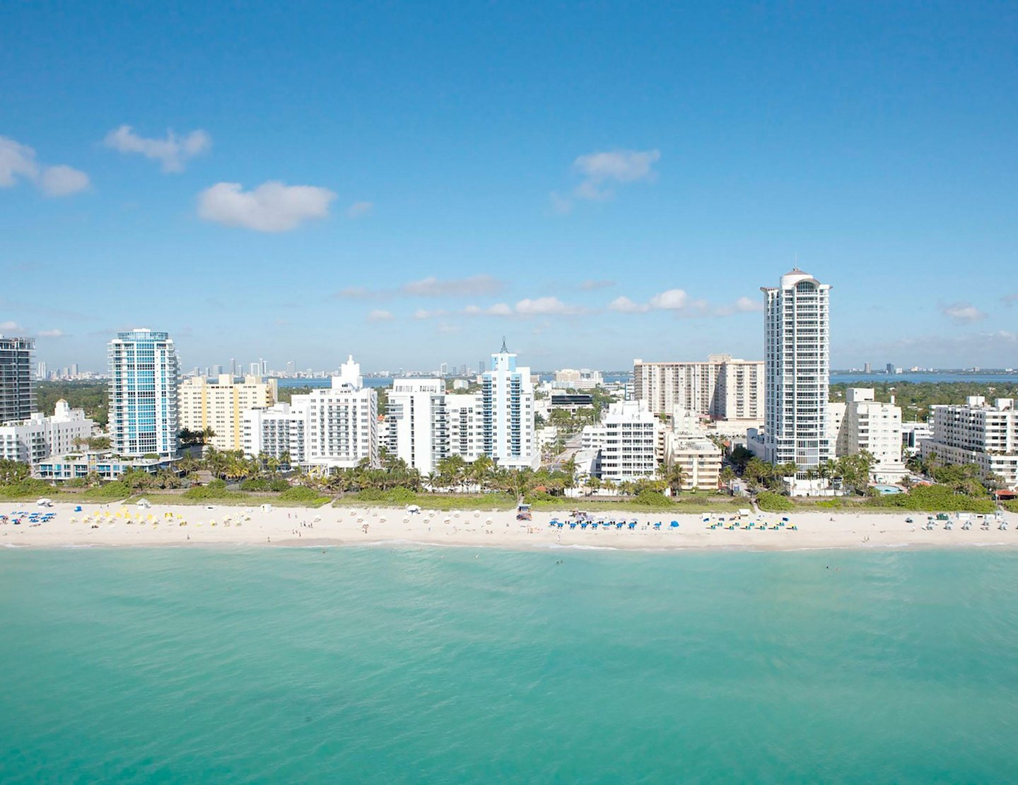 Aerial view of Miami Beach