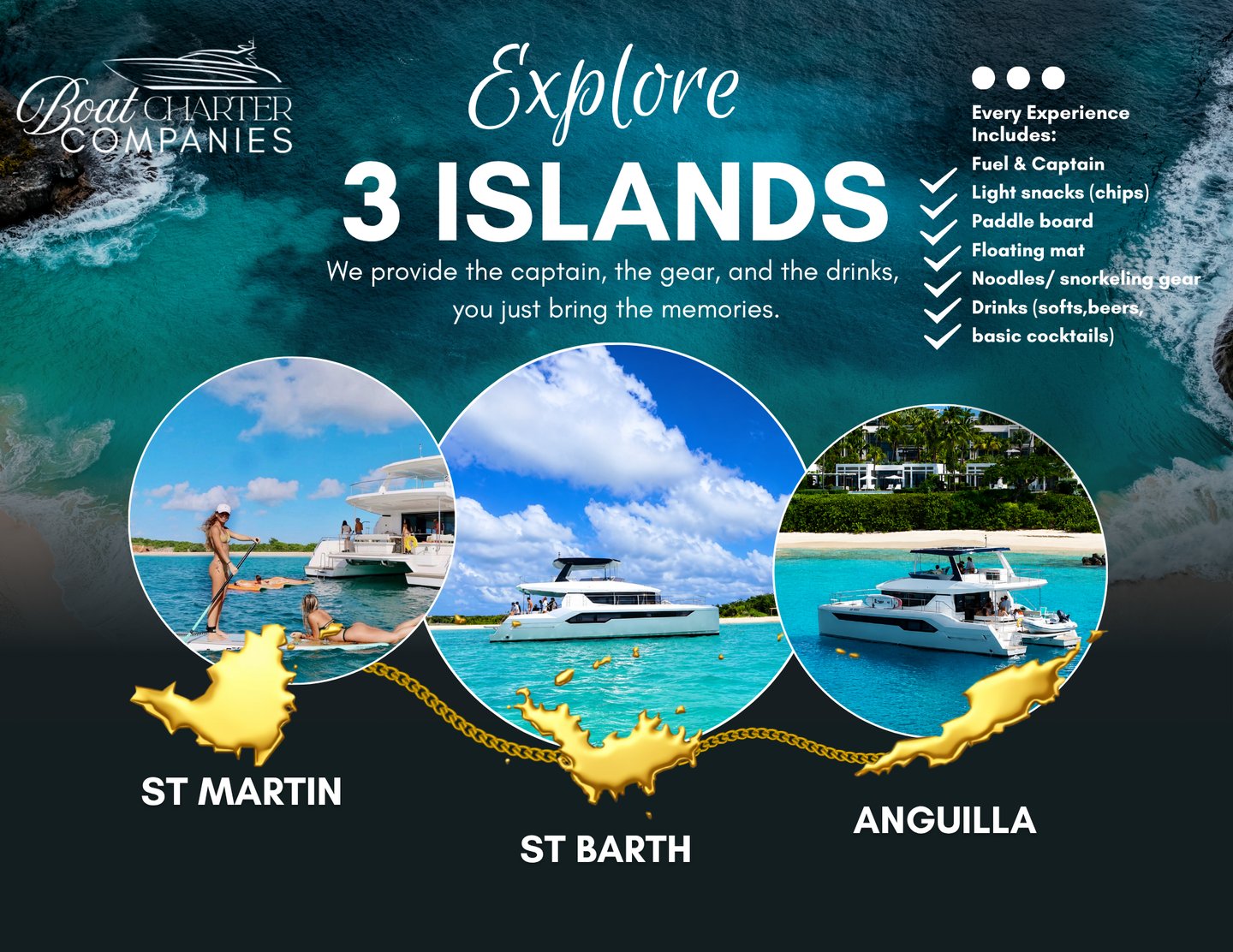 arawak, arawak day charter, st martin day charter, boat charter comapnies