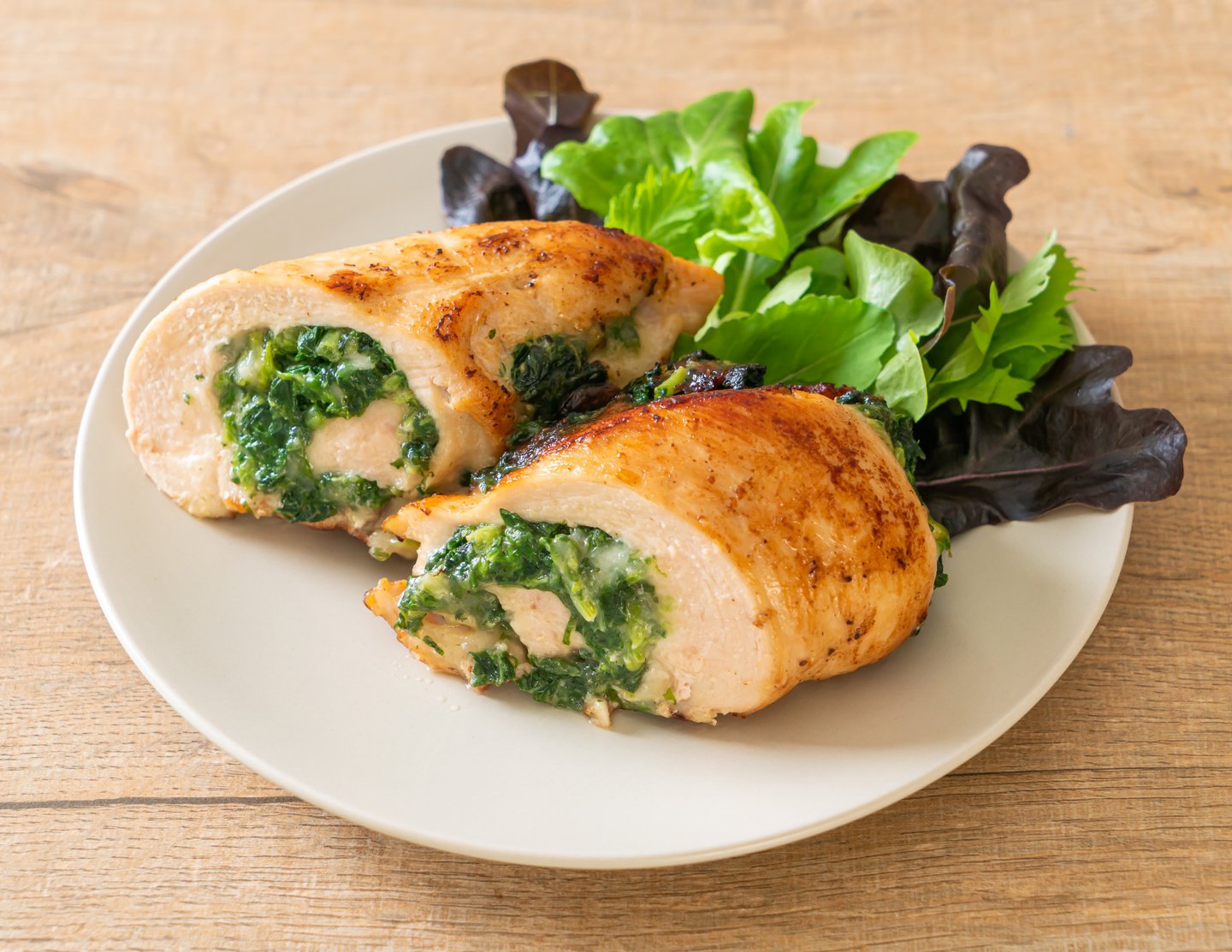 Keto Spinach and Feta Stuffed Chicken Breast