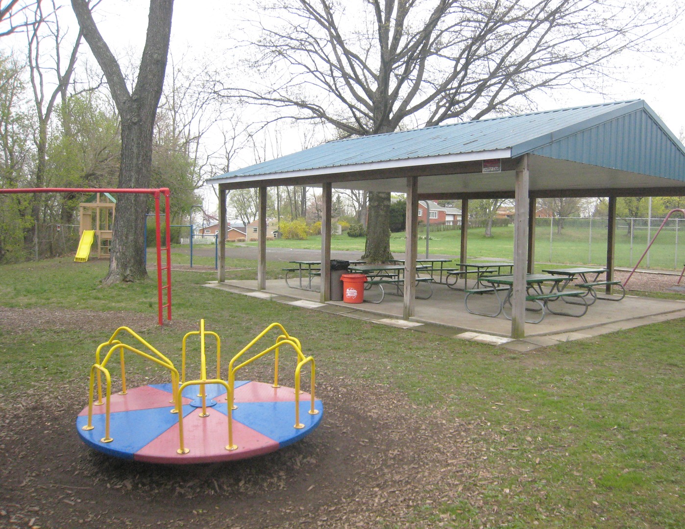 Playground and picnic pavilion at Crescent Hills Park
