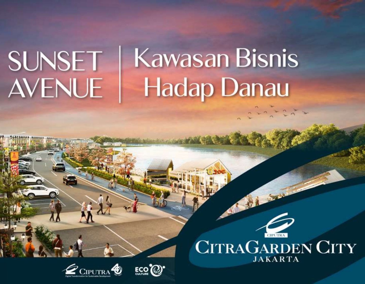 a city street scene with a sunset sky view of the city  Pipa pralon dan kabel metal indonesia