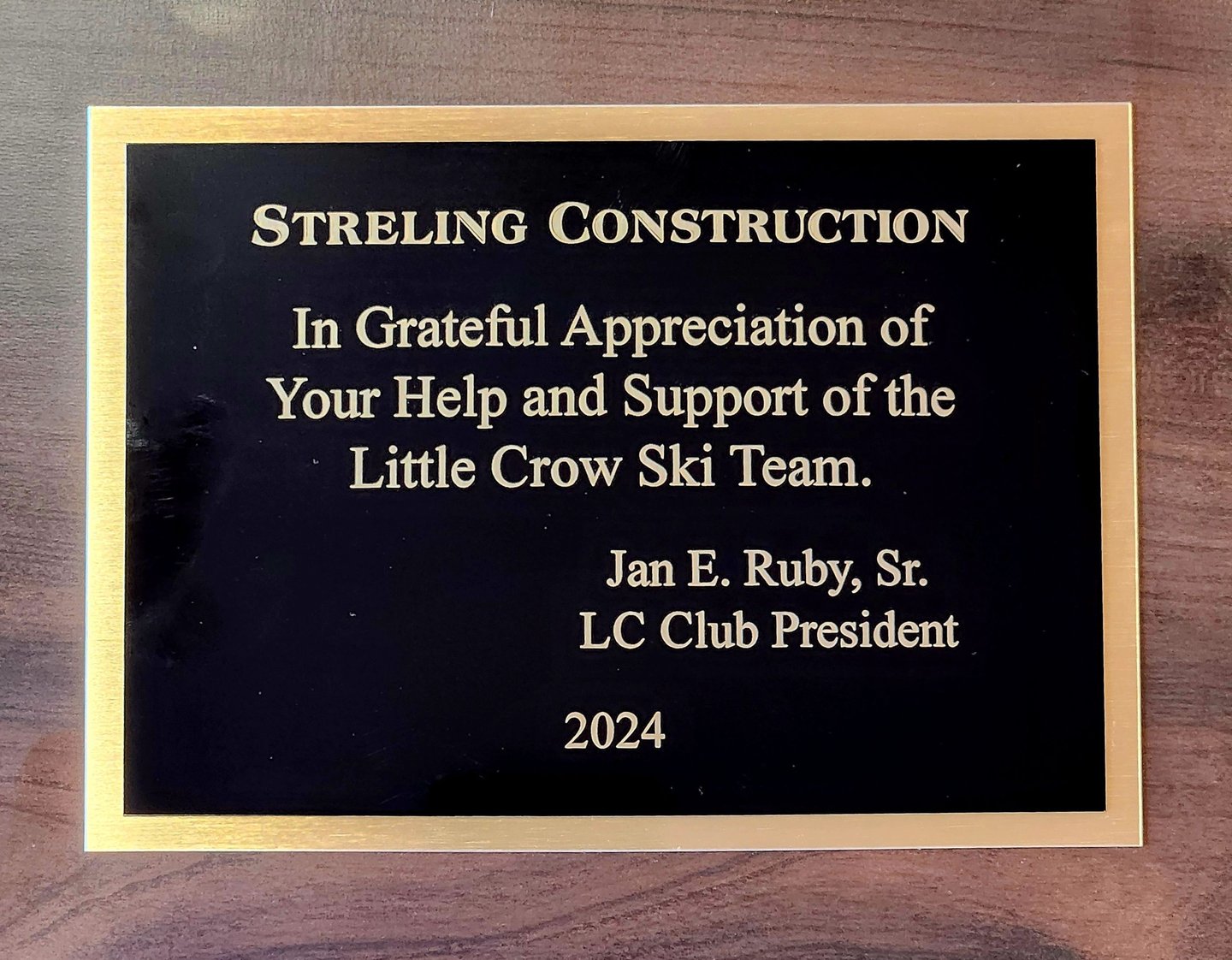 little crow ski team donation