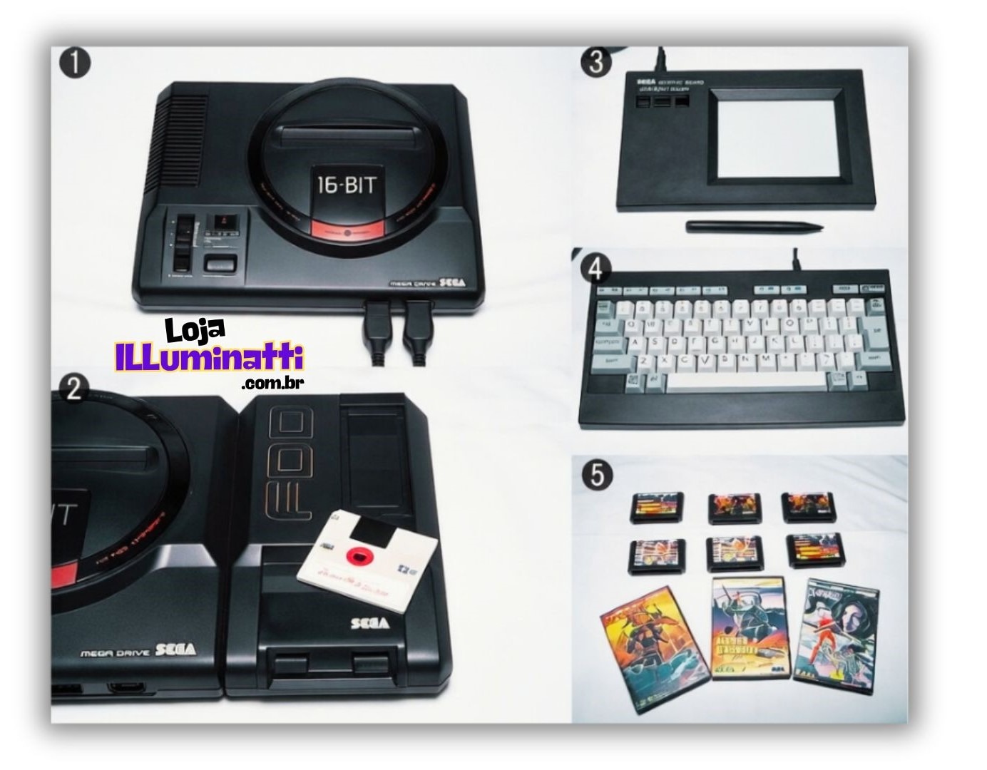 Mega Drive e seus acessorios