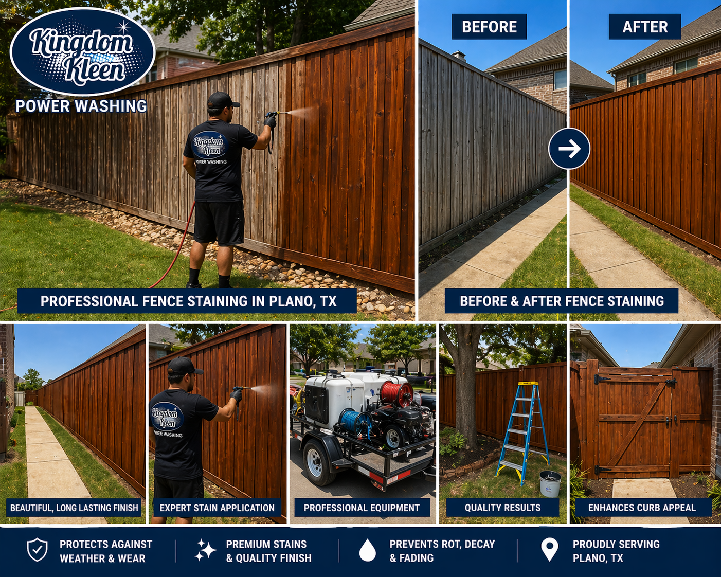 Professional Fence Staining in Plano, TX