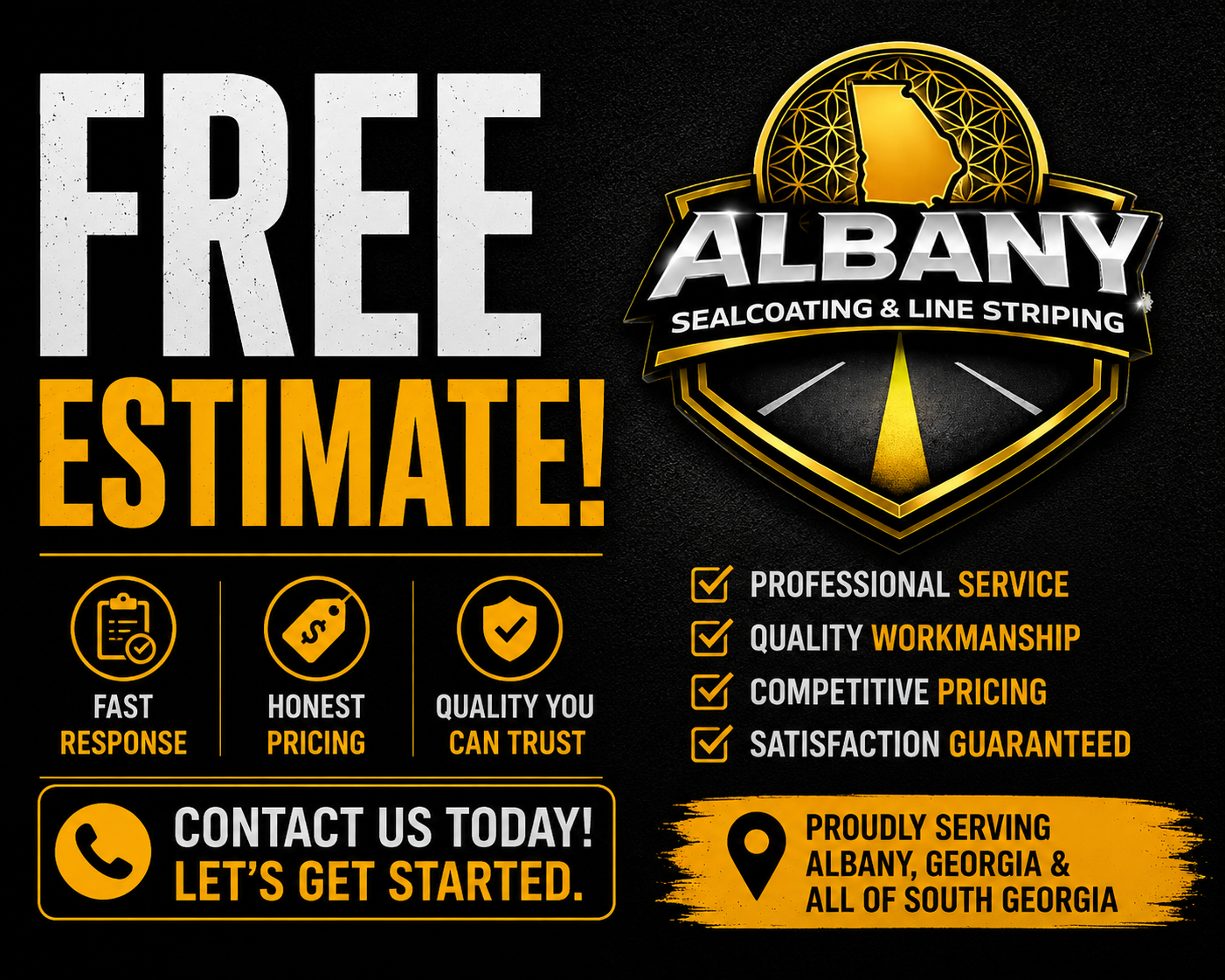 Free Asphalt Repair Estimates in Albany, GA | Albany Sealcoating & Line Striping, LLC