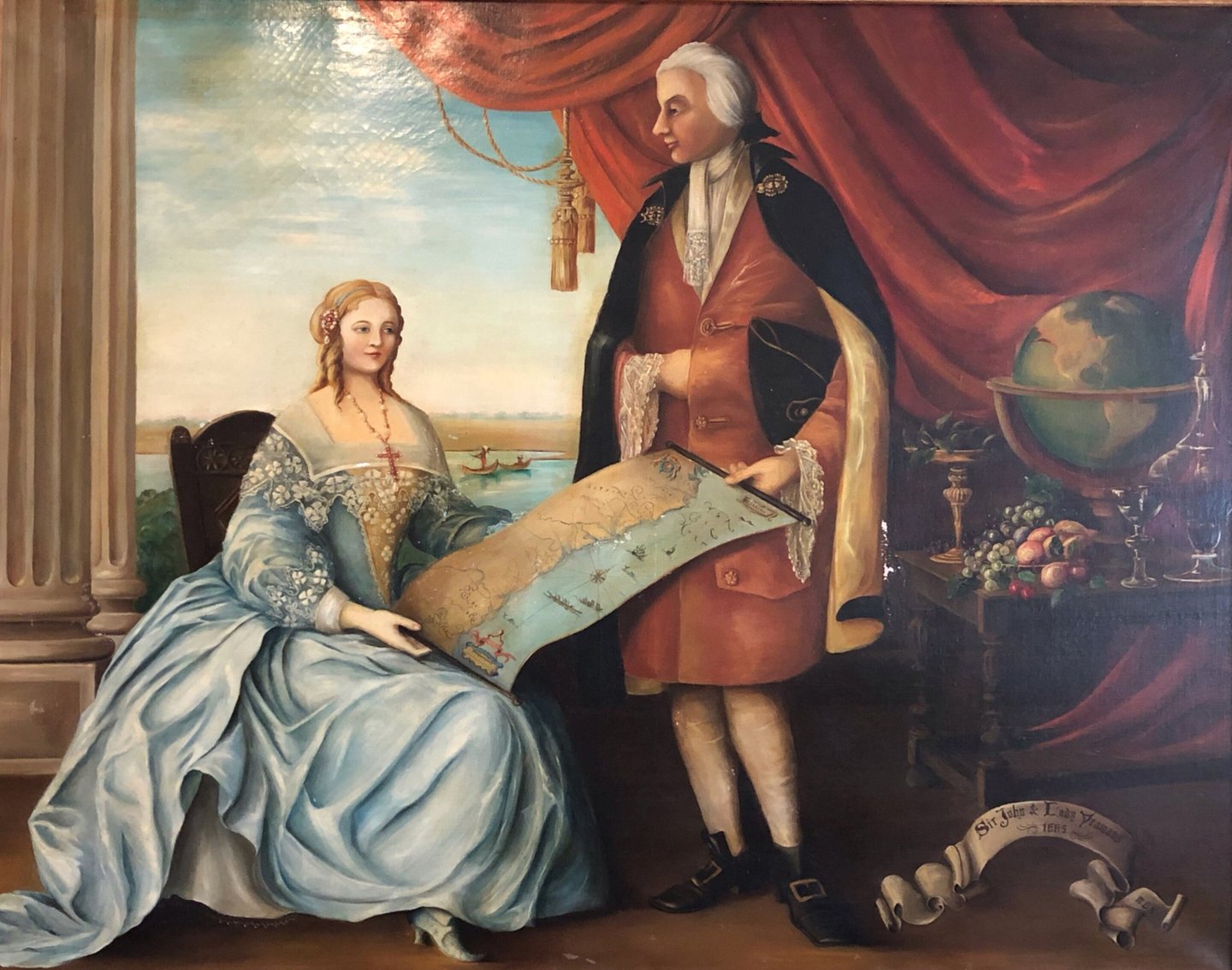Peinture de Sir John Yeamans et de sa femme vers 1665