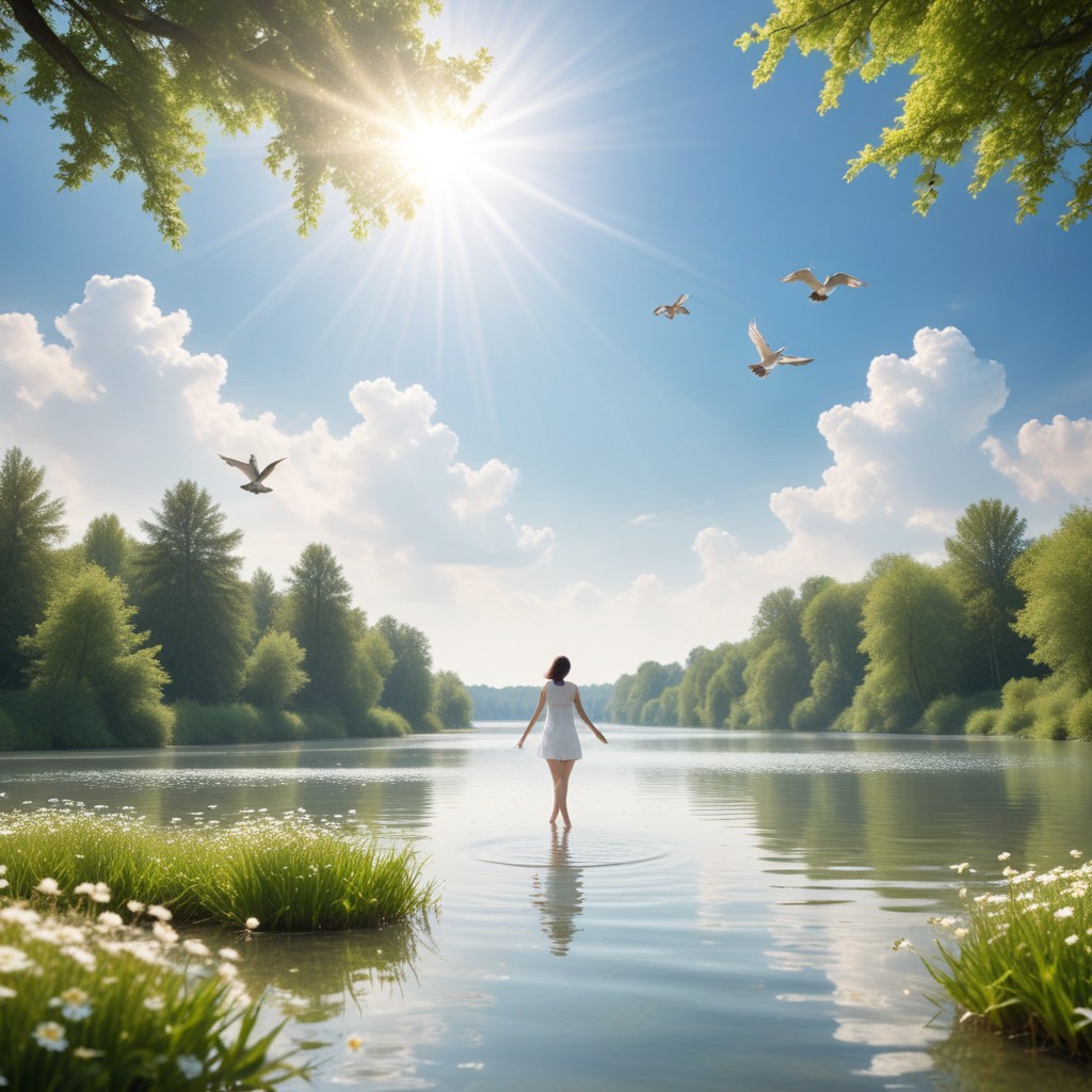 mulher representando uma mente saudável e equilibrada