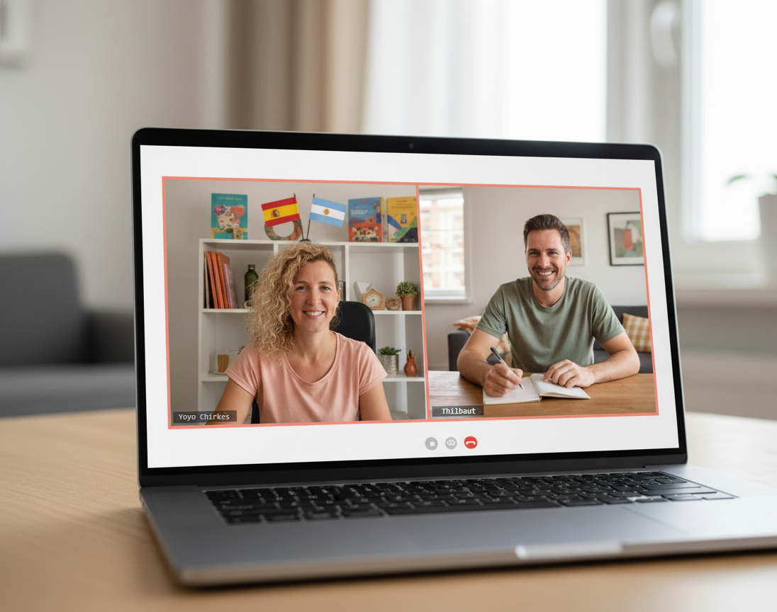 Cours d’espagnol en ligne avec Yoyo Chirkes via visioconférence