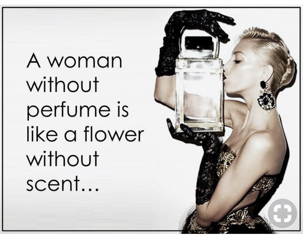 perfume meme - elegant blonde woman kissing over-sized perfume bottle