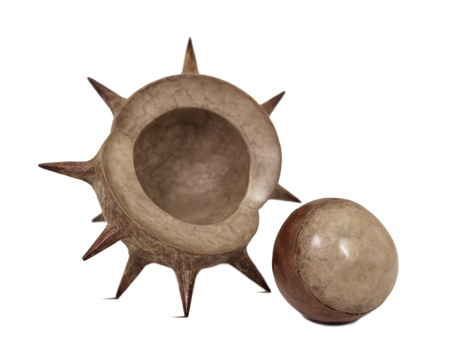 Miniature Bronze Sculpture of Conker / Horse Chestnut by contemporary sculptor Mark Richard Hall